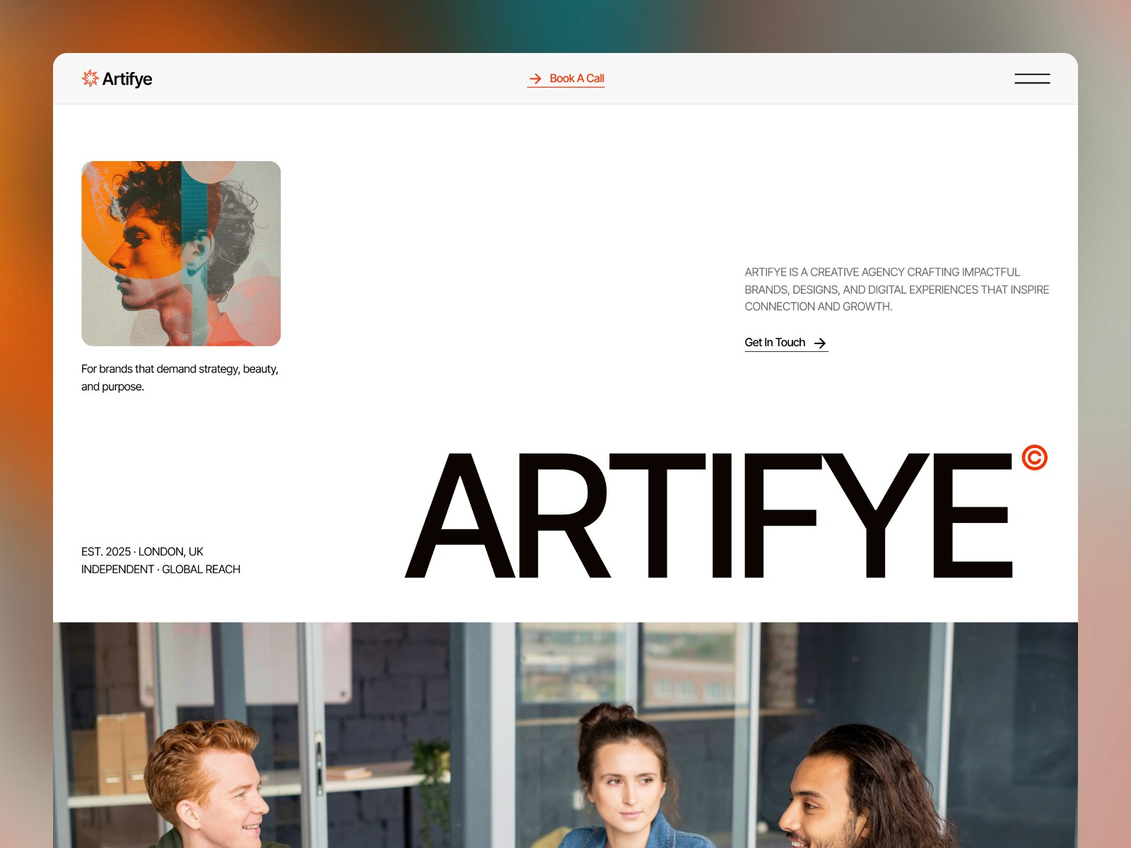 Artifye — 现代专业创意机构官网设计灵感