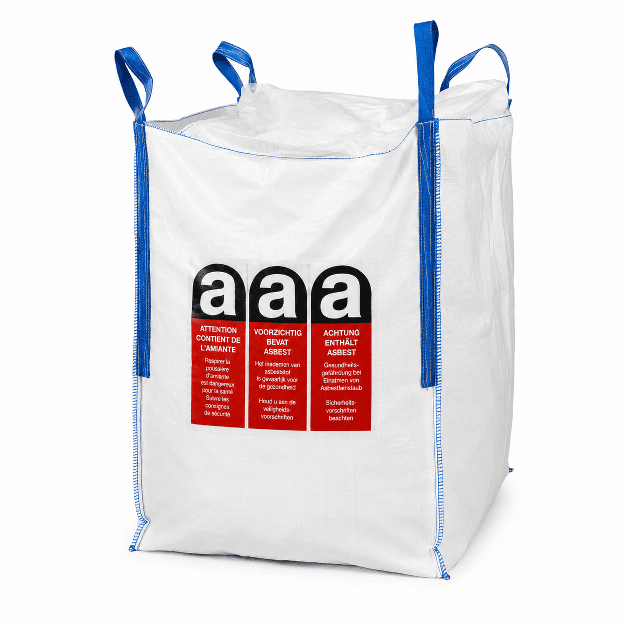 Double-walled big bag for asbestos waste