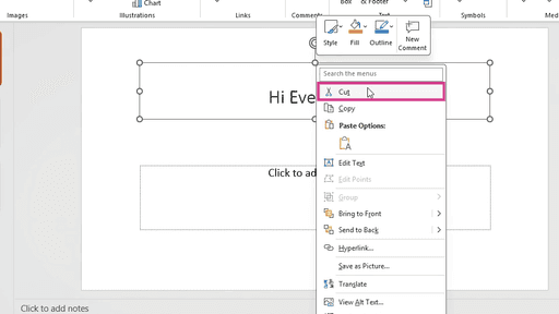 How to delete a text box in PowerPoint