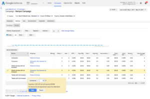 Setting up Bid Adjustments for Ad Groups in Google AdWords with Automated Rules