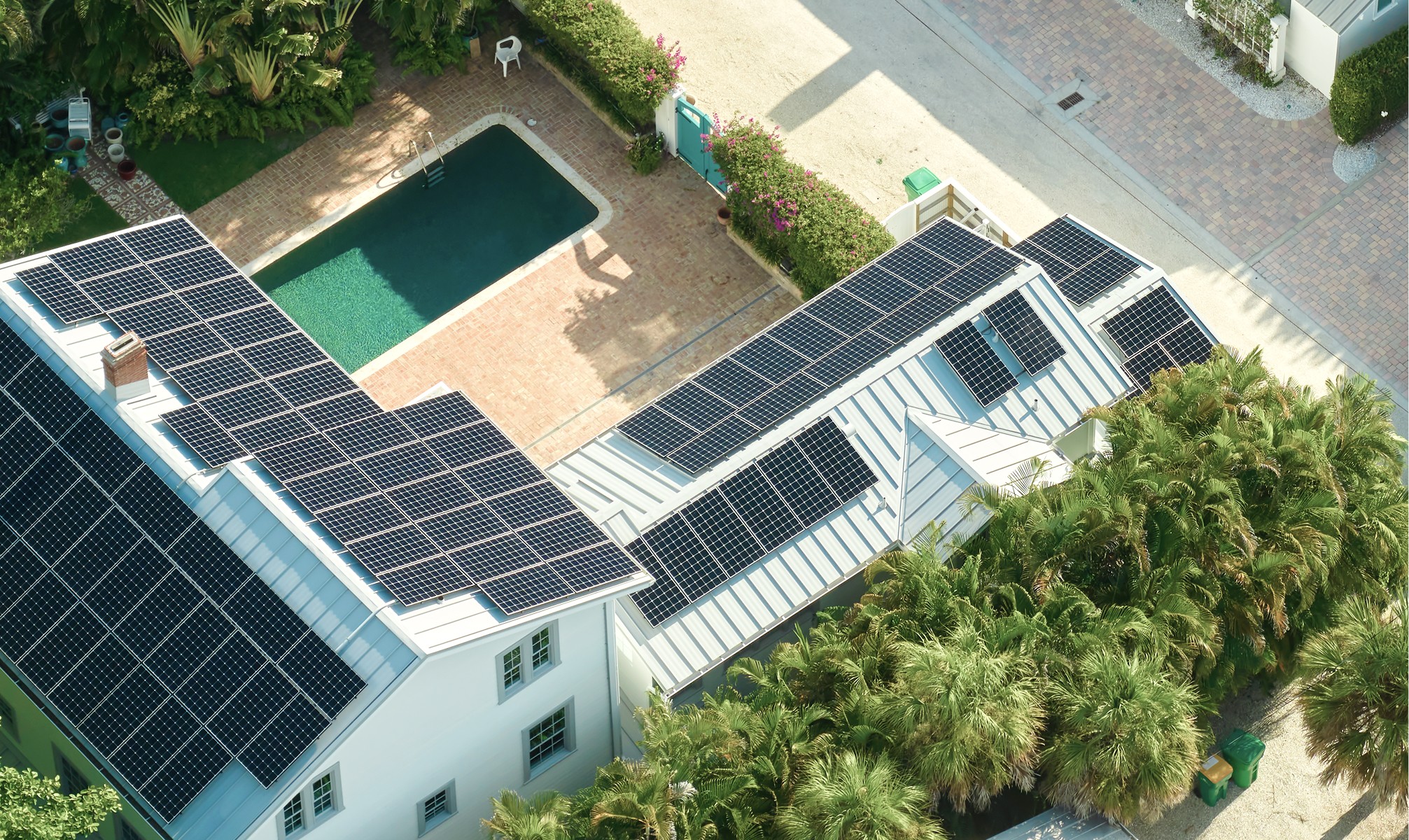 solar panel on roof