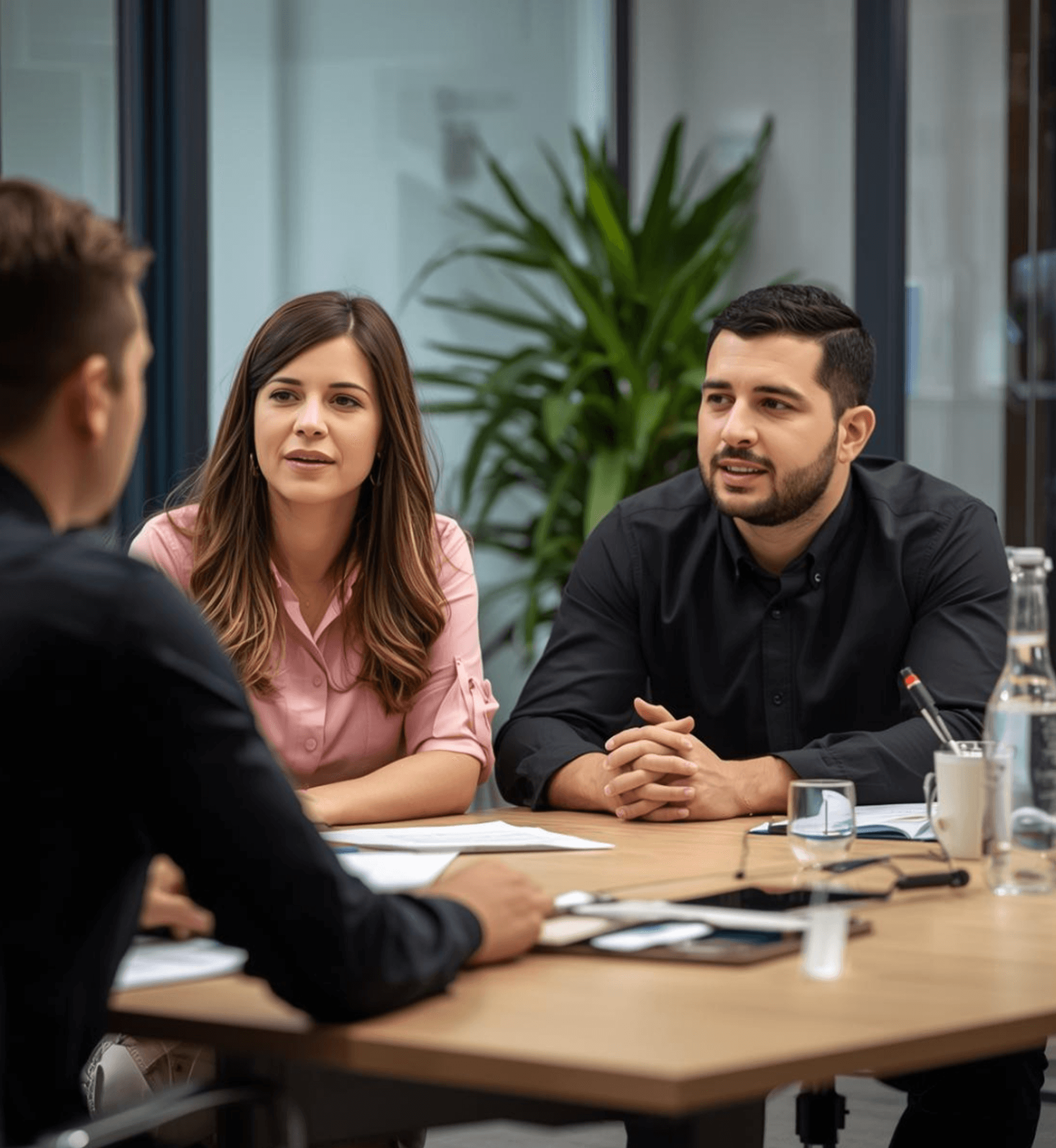 African man smiling on phone
