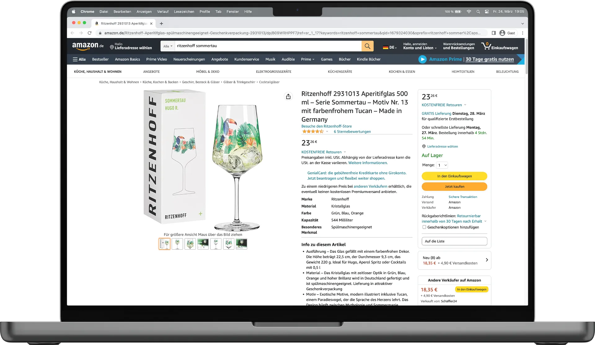 macbook screen with a amazon screenshot