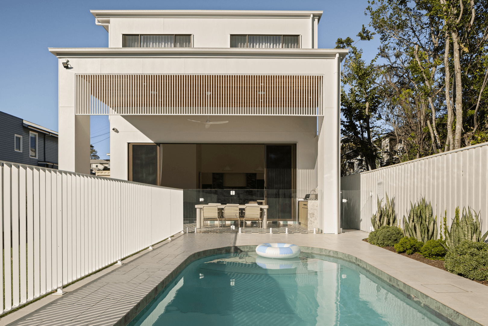 Front facade of Jacaranda House in. Brisbane