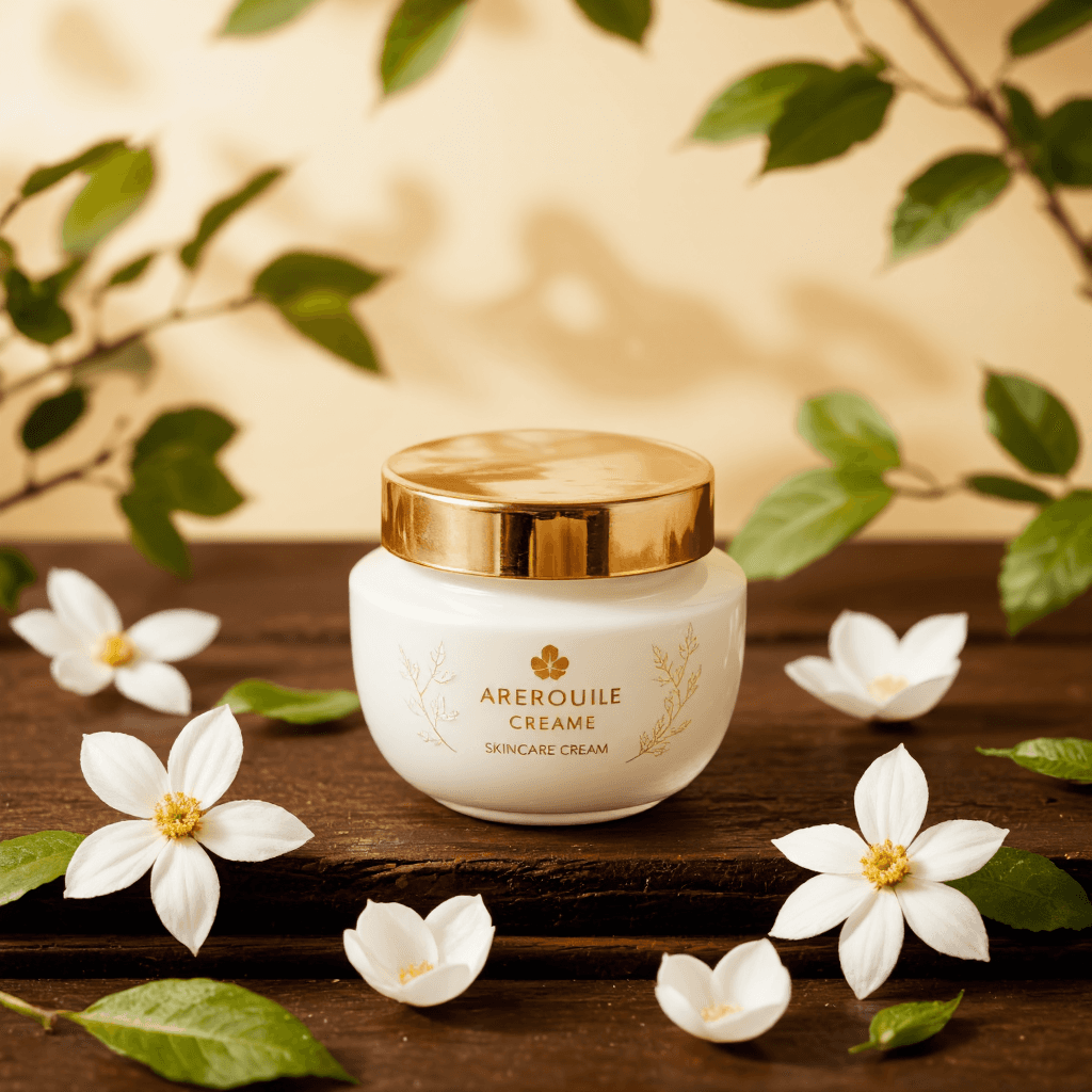 product photography of a jar of skincare cream