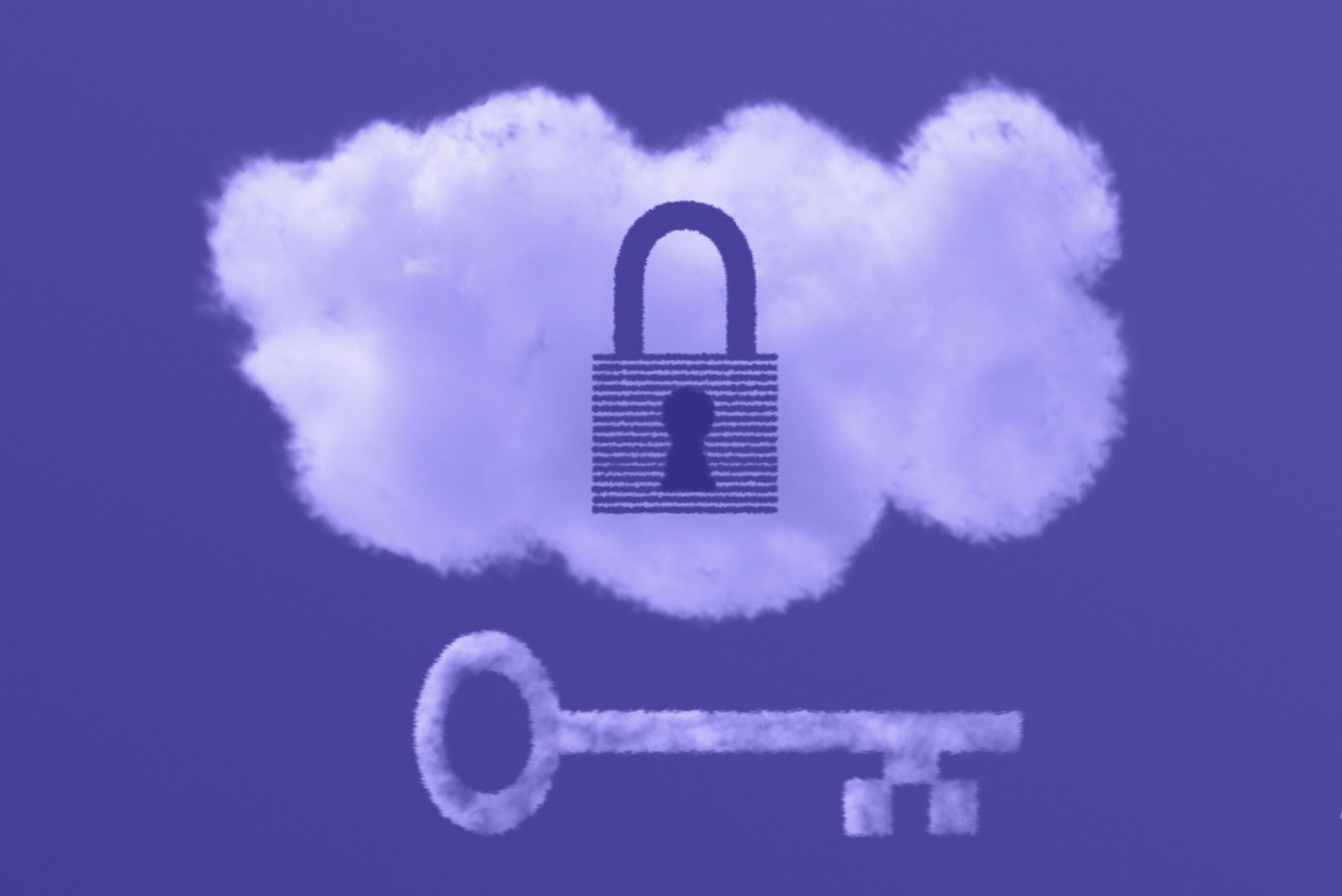 Padlock-shaped cloud