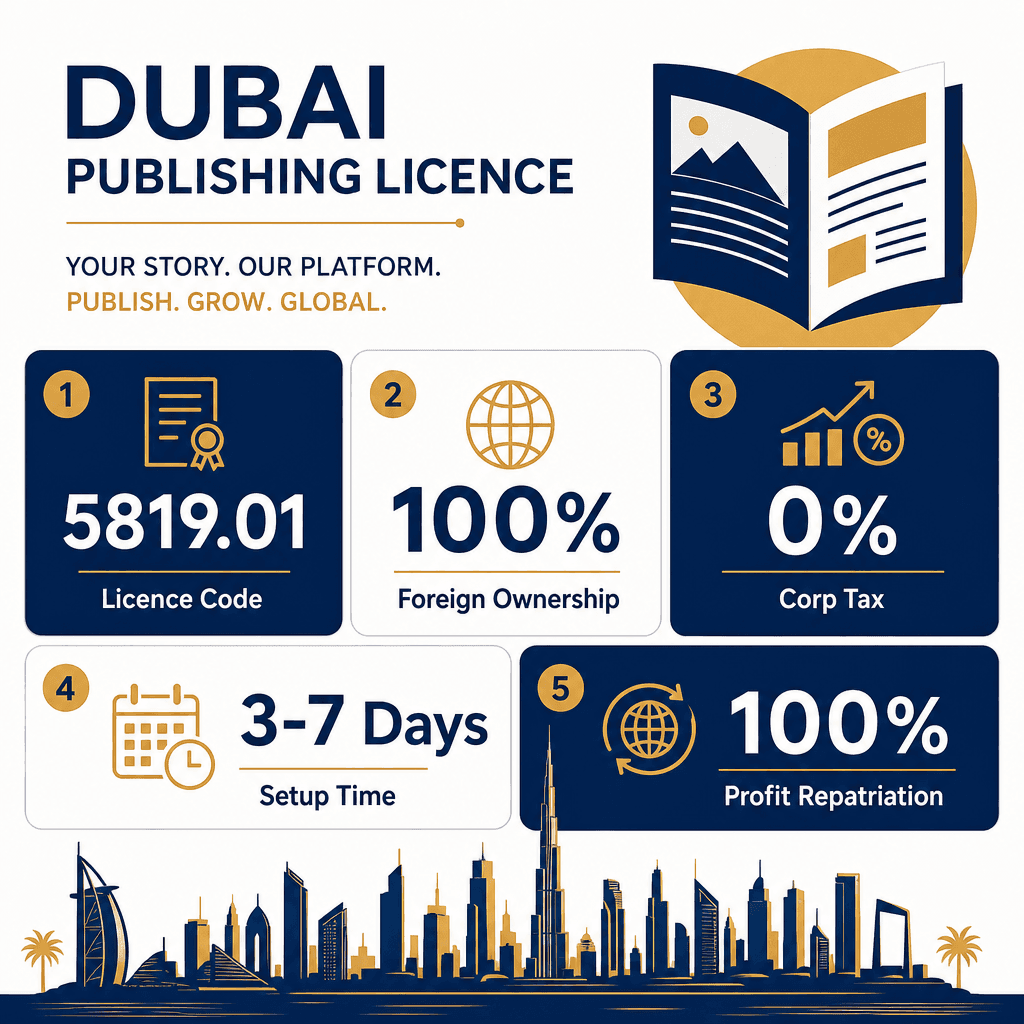 Infographic: Catalogues & Brochures Publishing Business License in Dubai: Cost and Requirements