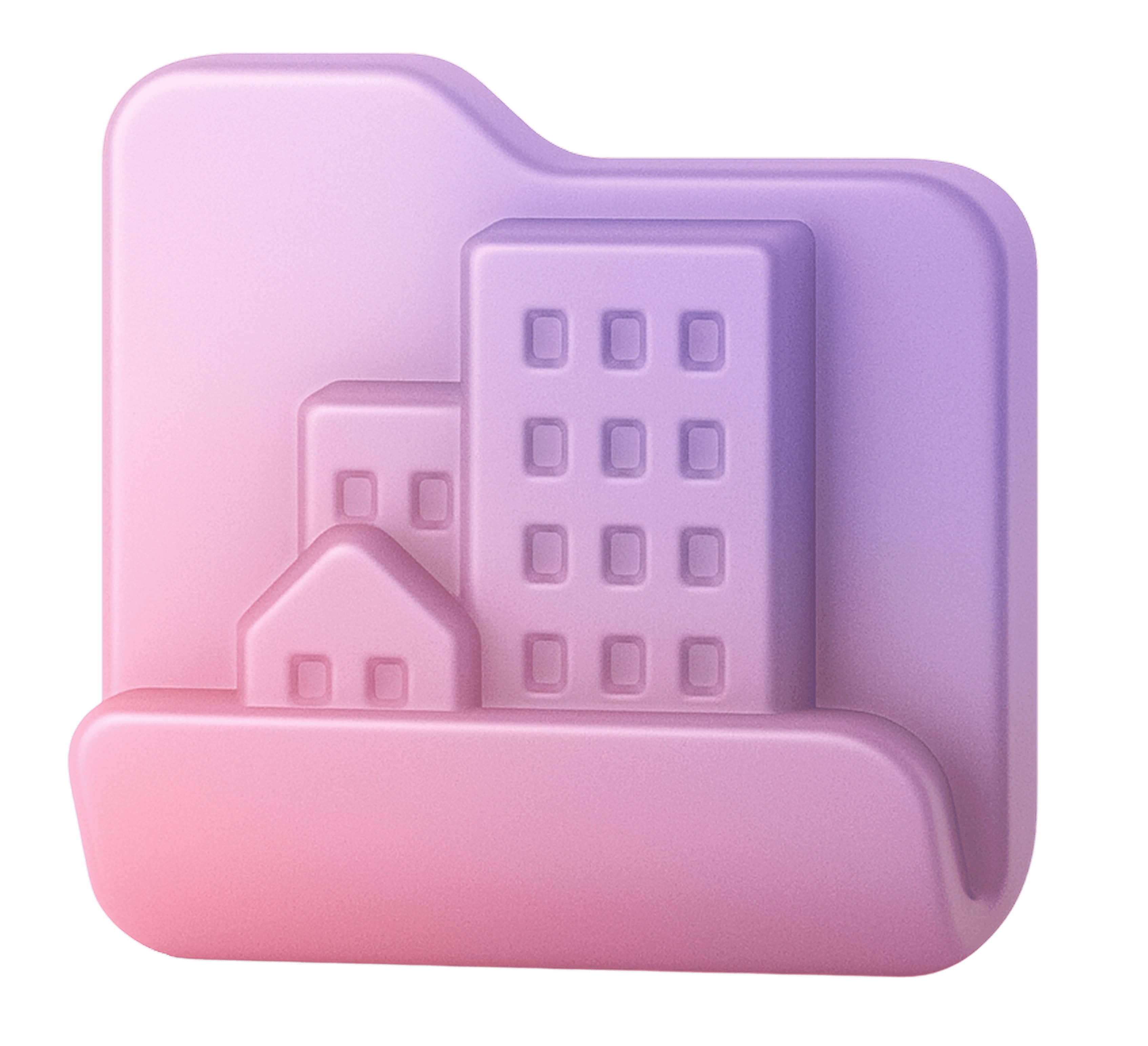 A 3D image with simple deals brand color to represent Multifamily loans
