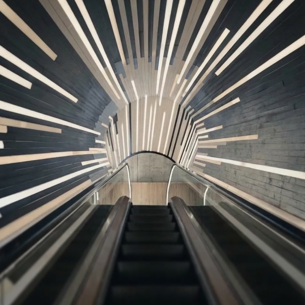 Futuristic escalator