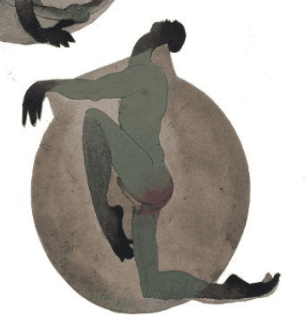 herd of sheep on road painting