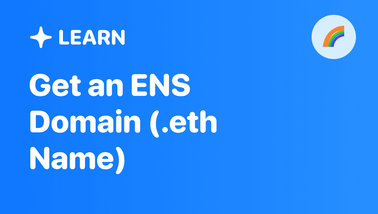 Get an ENS Domain (.eth Name) - Rainbow