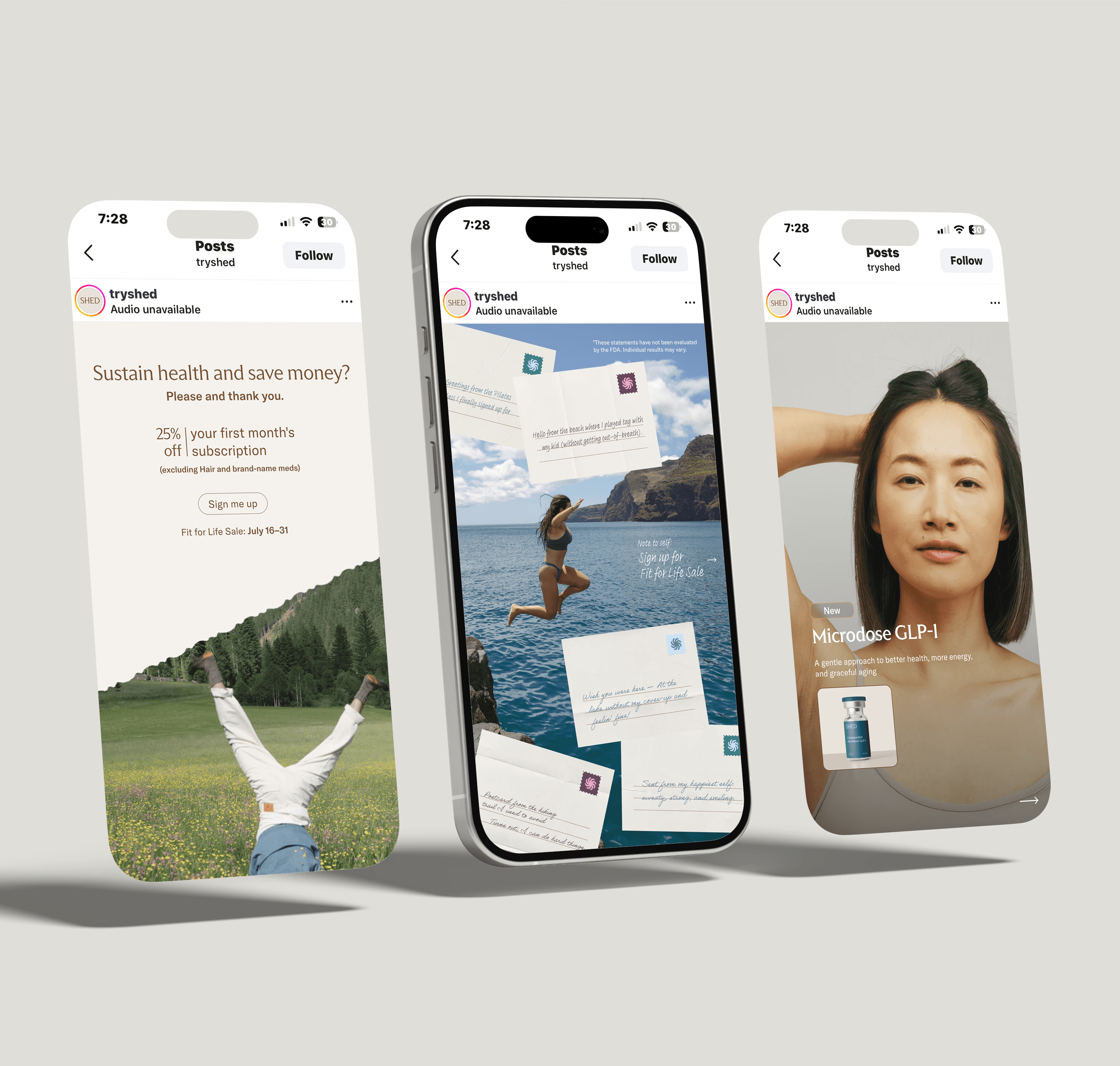 Collection of various social media stories