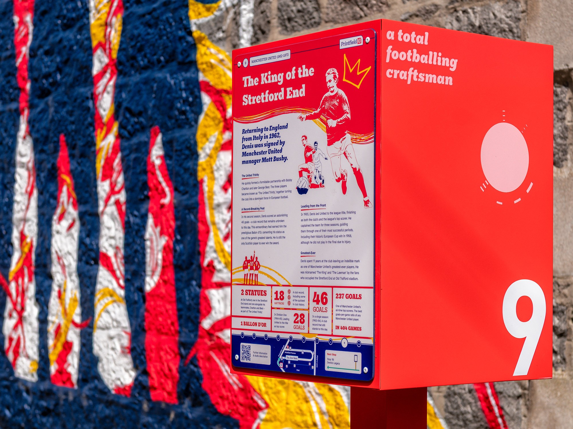 Manchester United section of denis law legacy trail