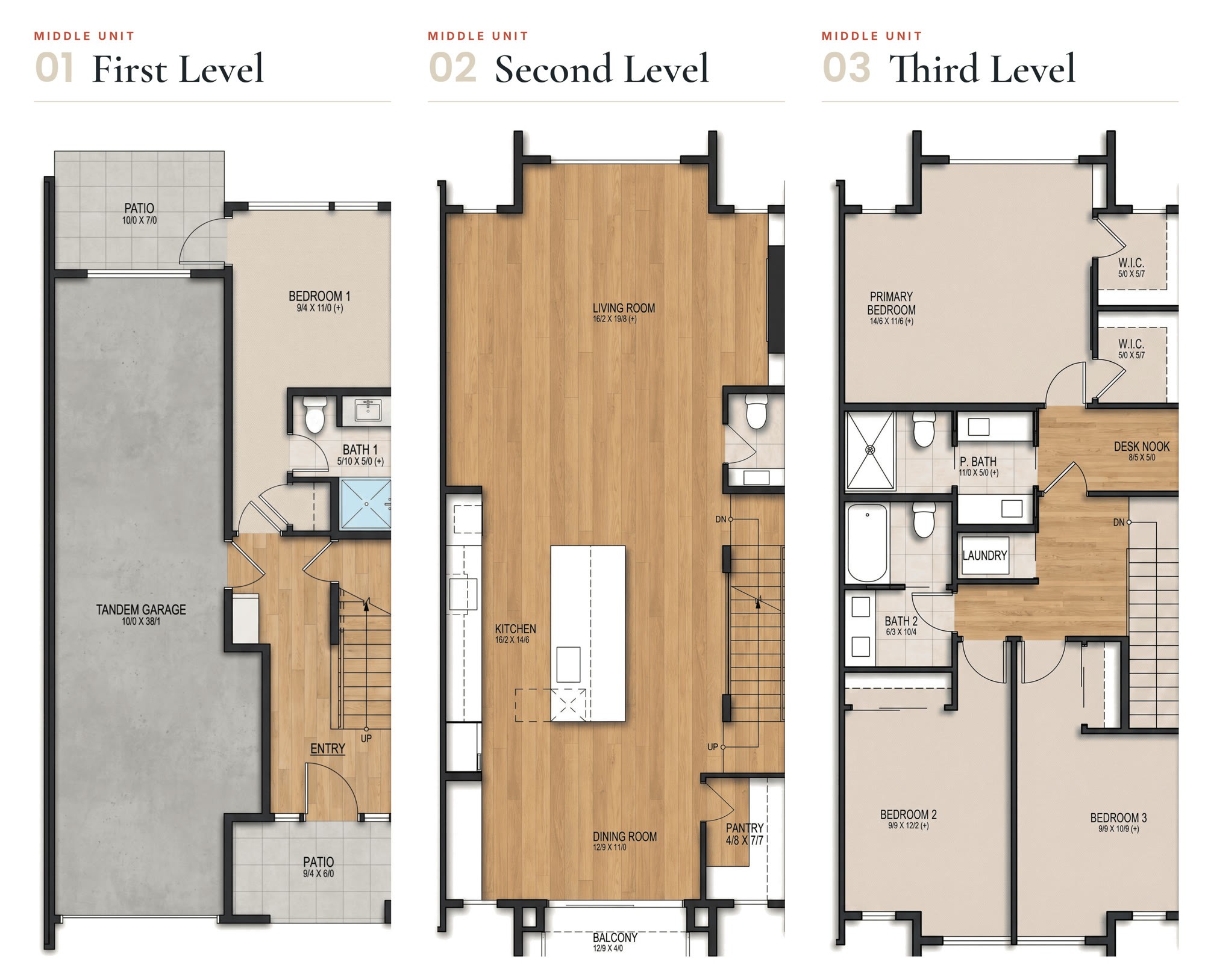 Floor plan, middle home