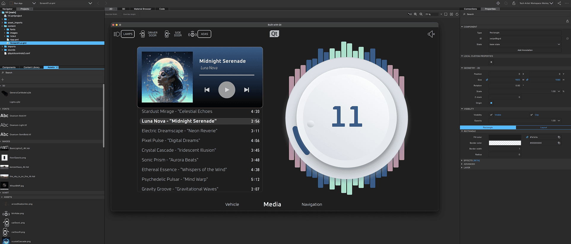 Laptop showing Bloomy UI