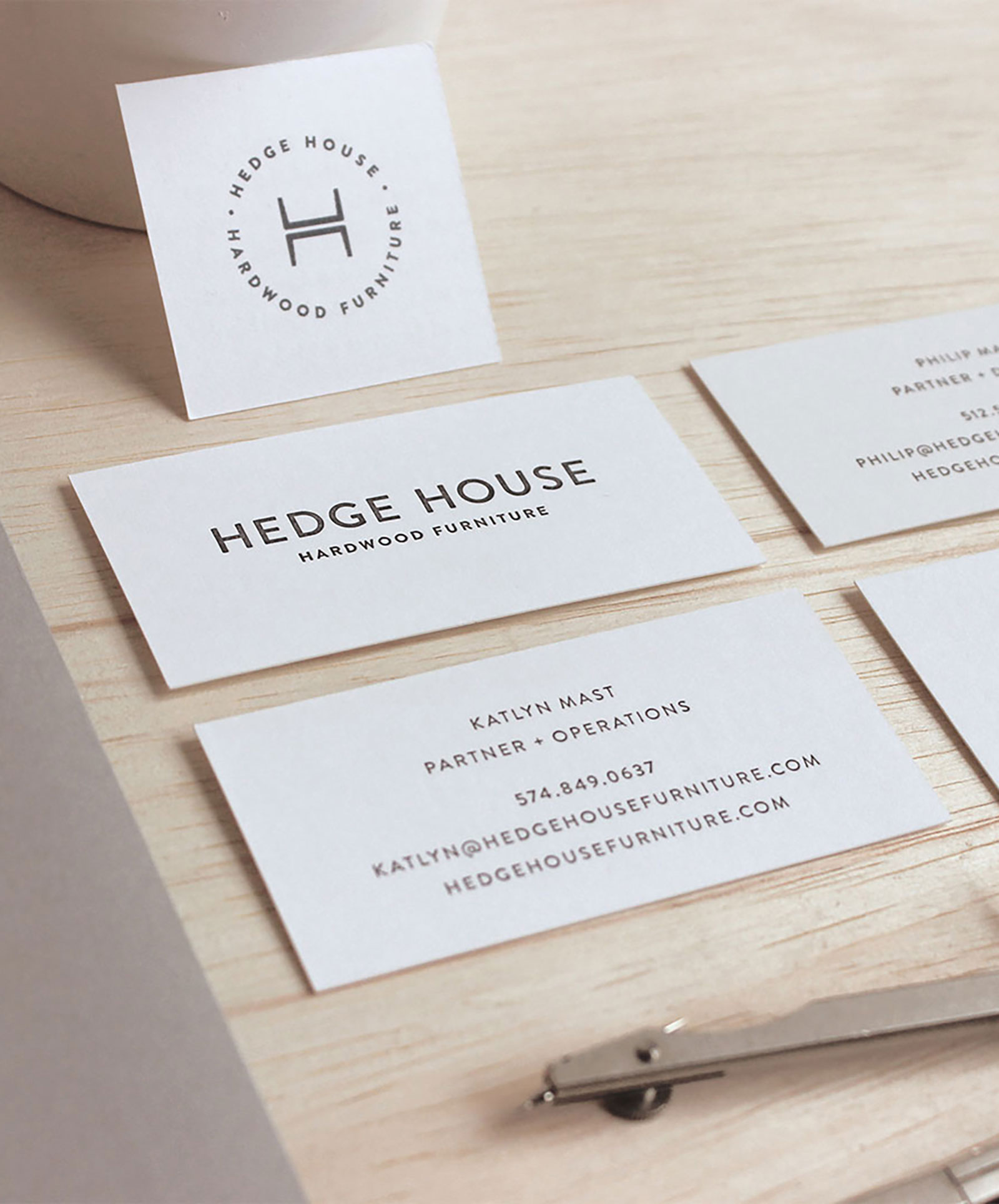 Hedge House Furniture Business Card Design