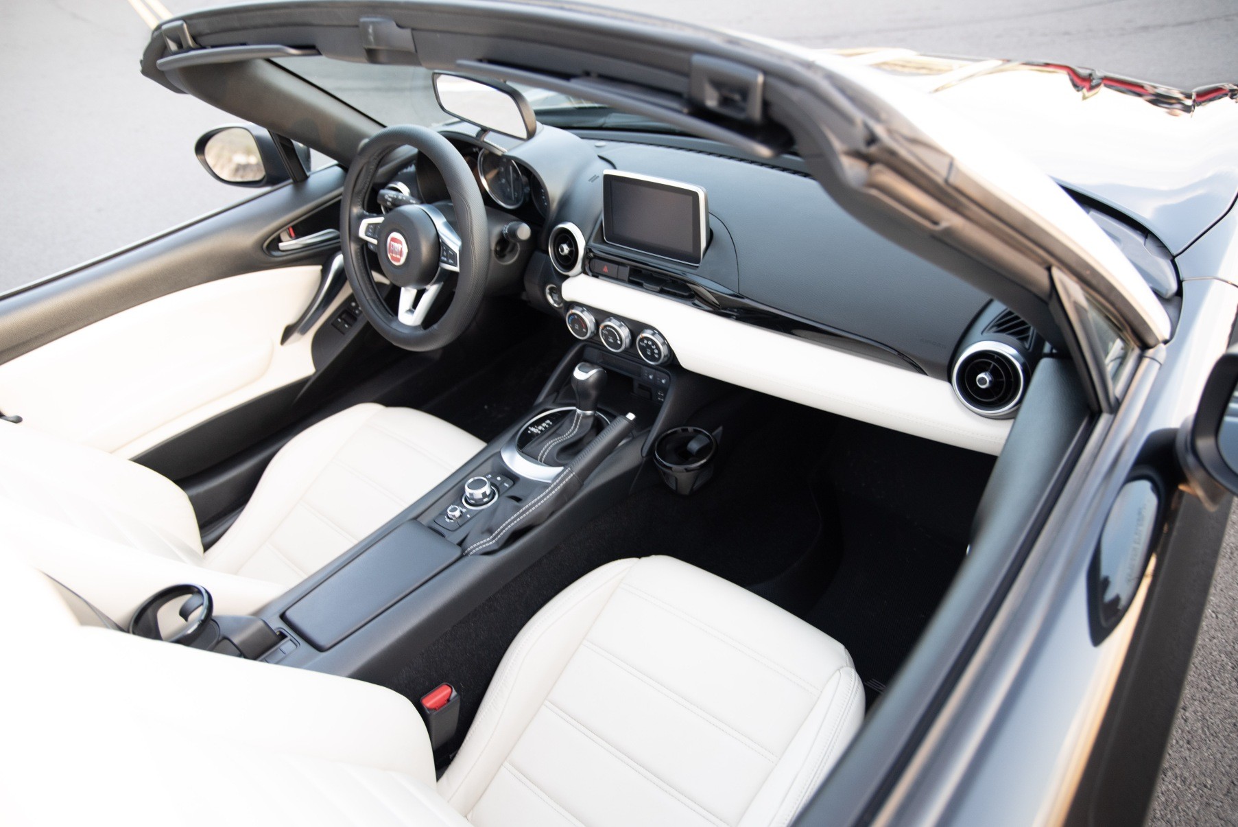 Black Fiat 124 Spider For Rent In Kona On Big Island of Hawaii