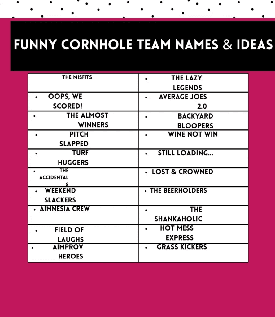  Cornhole Team Names - hole in juan golf
