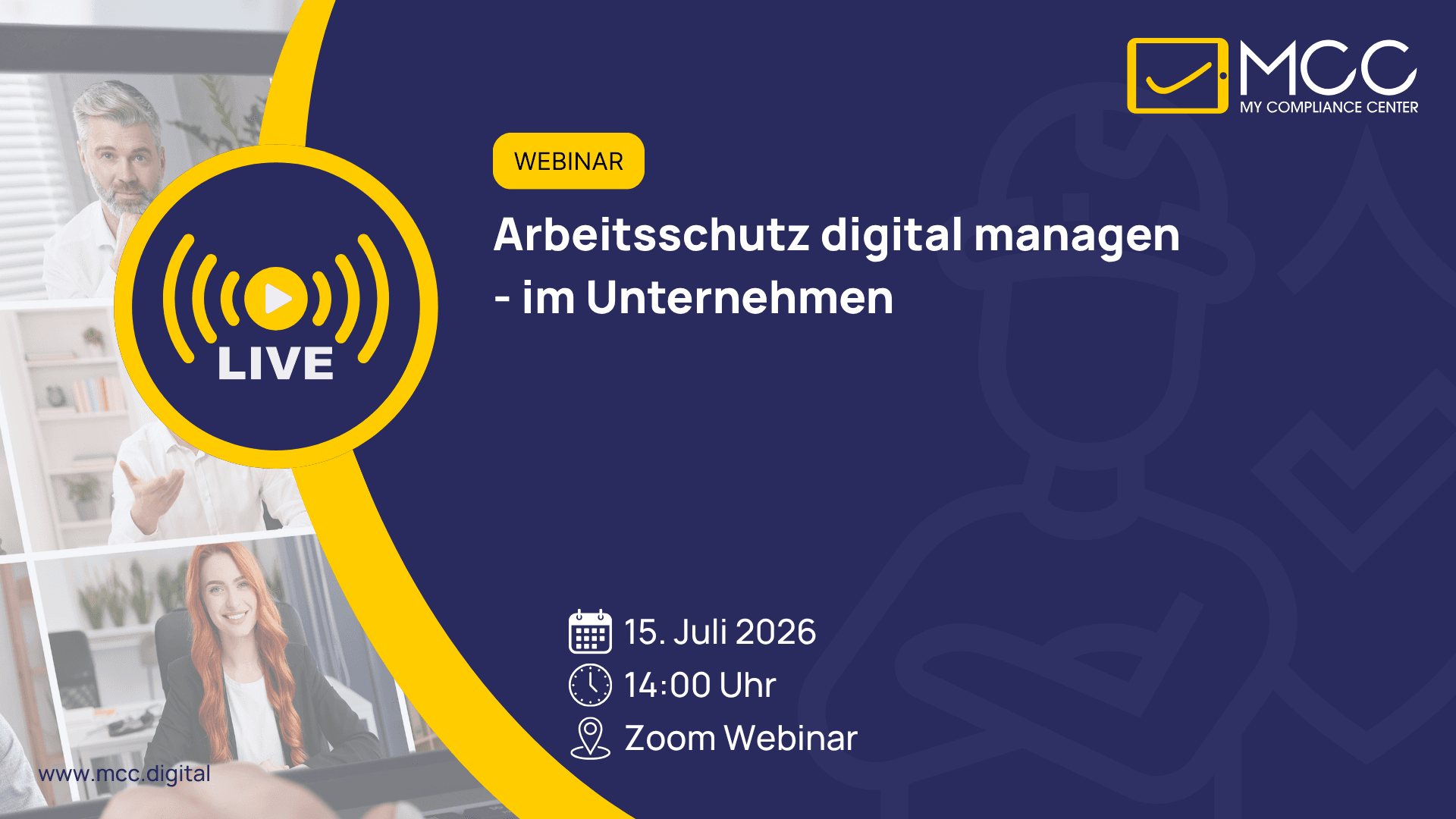Live-Webinar: Arbeitsschutz digital managen für Unternehmen