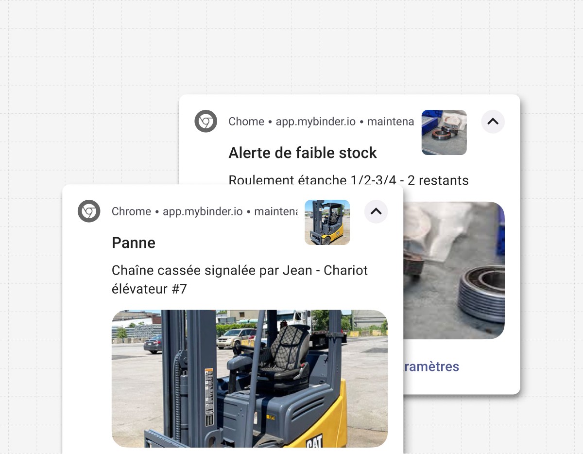 Seamless maintenance collaboration with Binder’s real-time sync across desktop, mobile, and tablet devices.