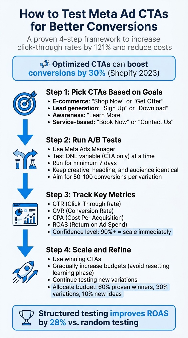 4-Step Process for Testing Meta Ad CTAs to Boost Conversions