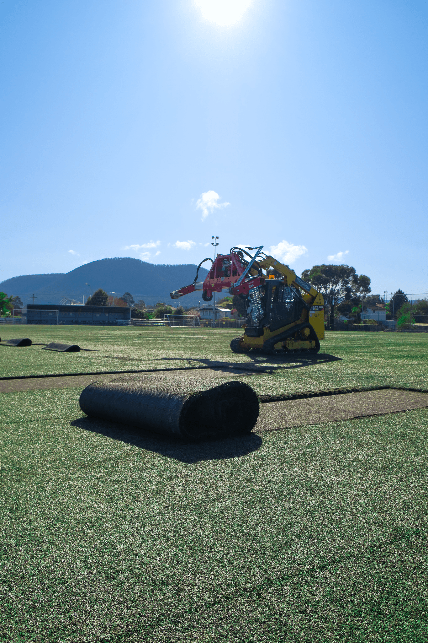 RECYCLING_SUSTAINABLE SYNTHETIC TURF_RECYCLING_GLENORCHY TAS_SOCCER FIELD UPLIFT