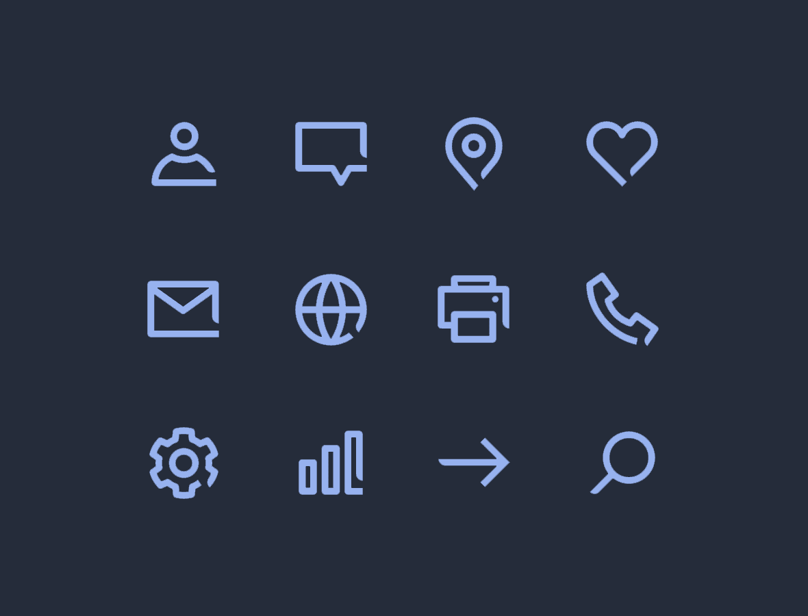 Icon Set von UV Materials