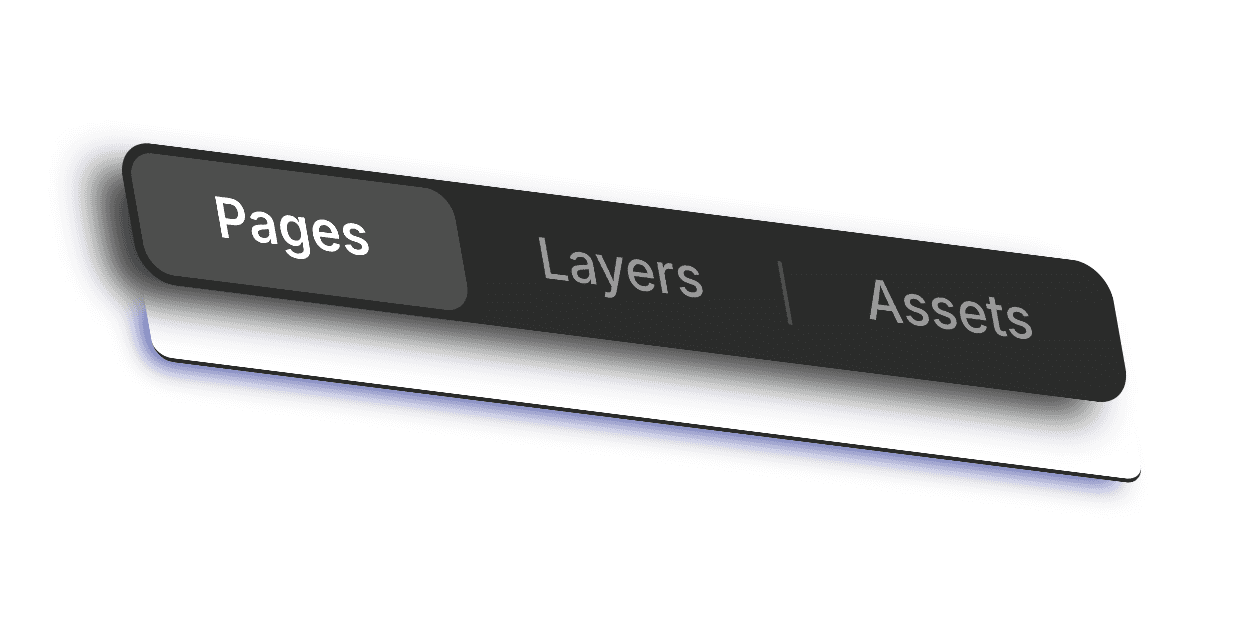 UI of the page, layers, assets navigation options of the framer canvas