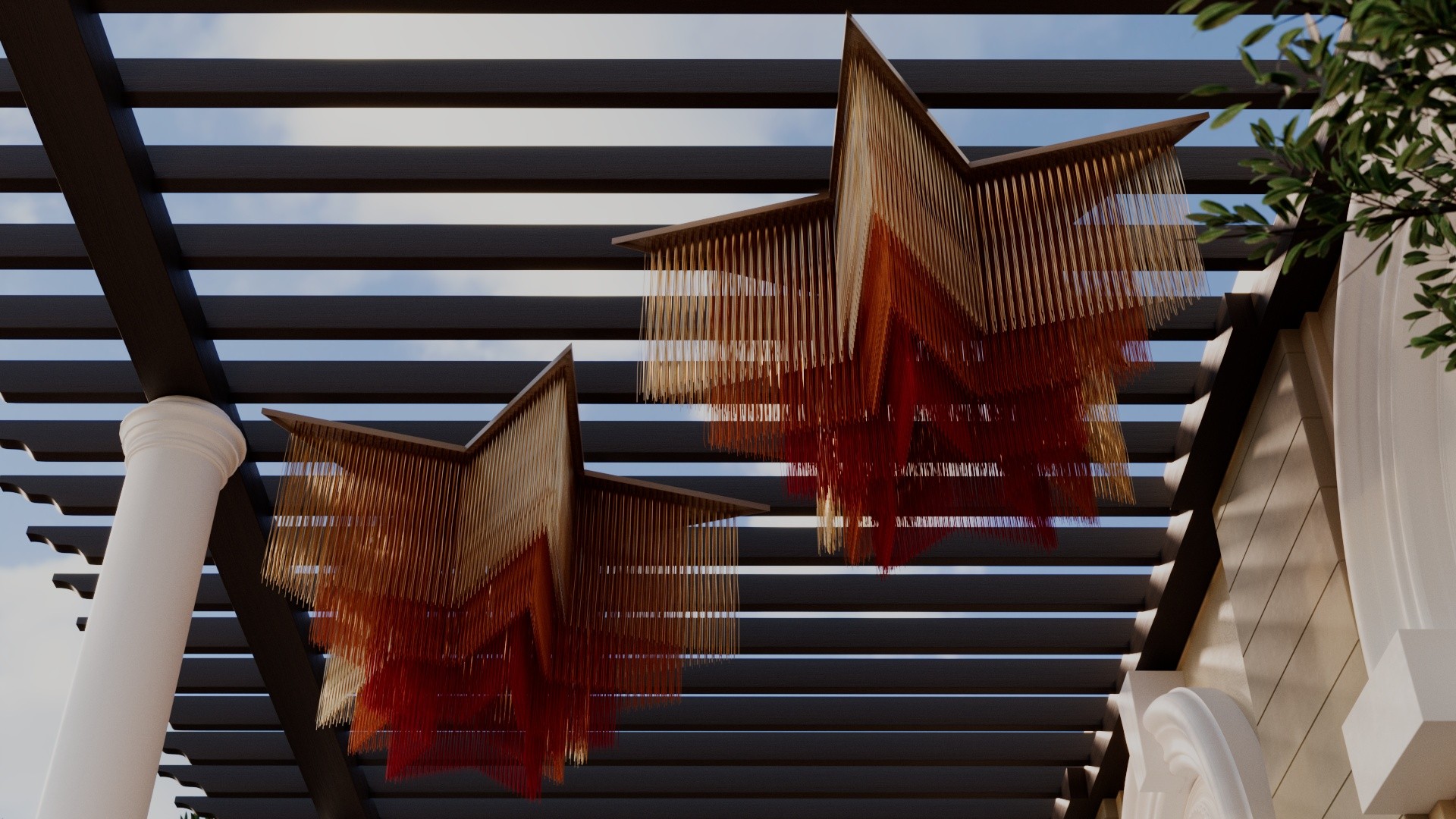 Decorative branded elements created by our team for Estrella Terrace spatial design