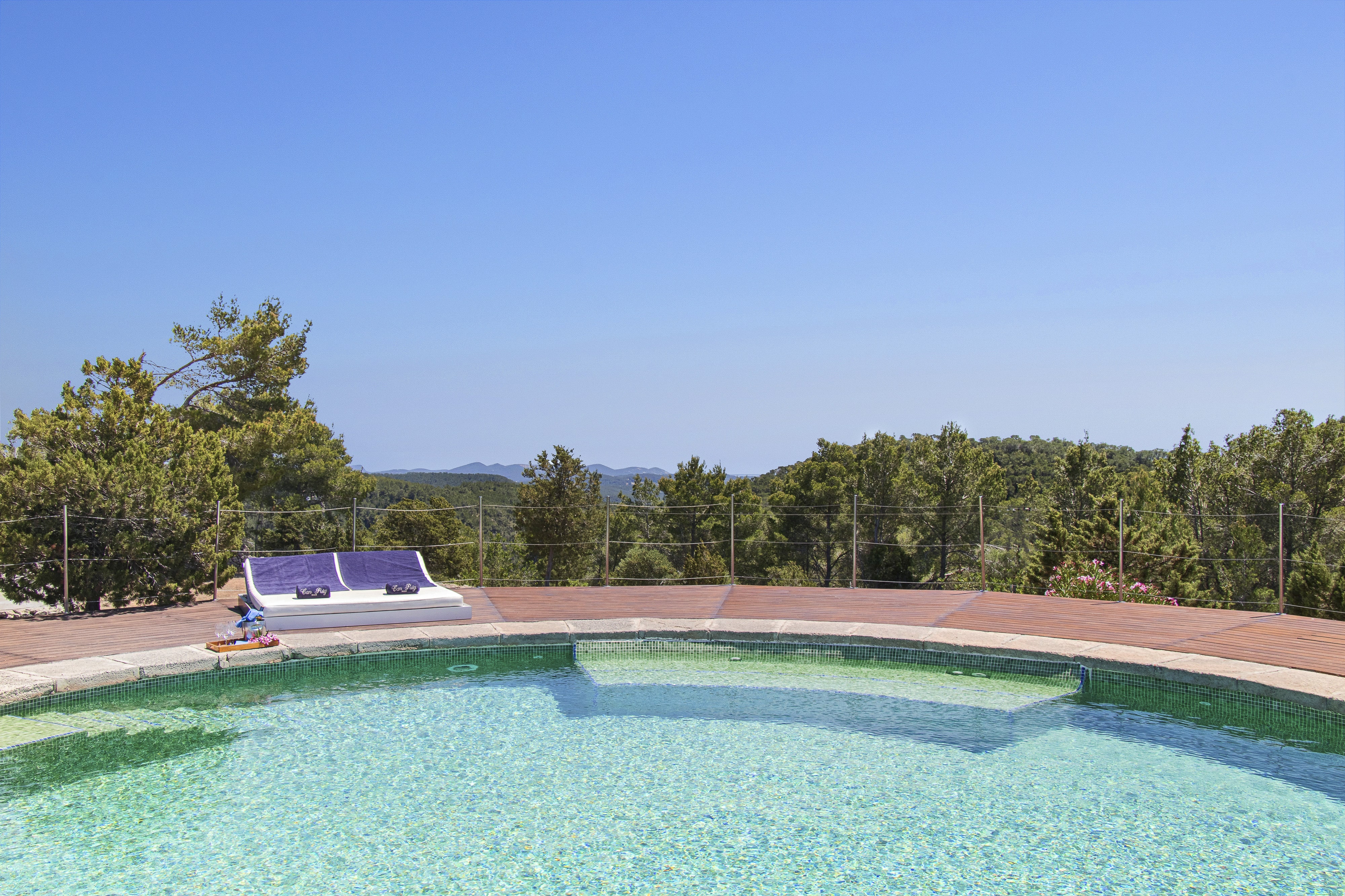 Round Swimming Pool with Mountain Views