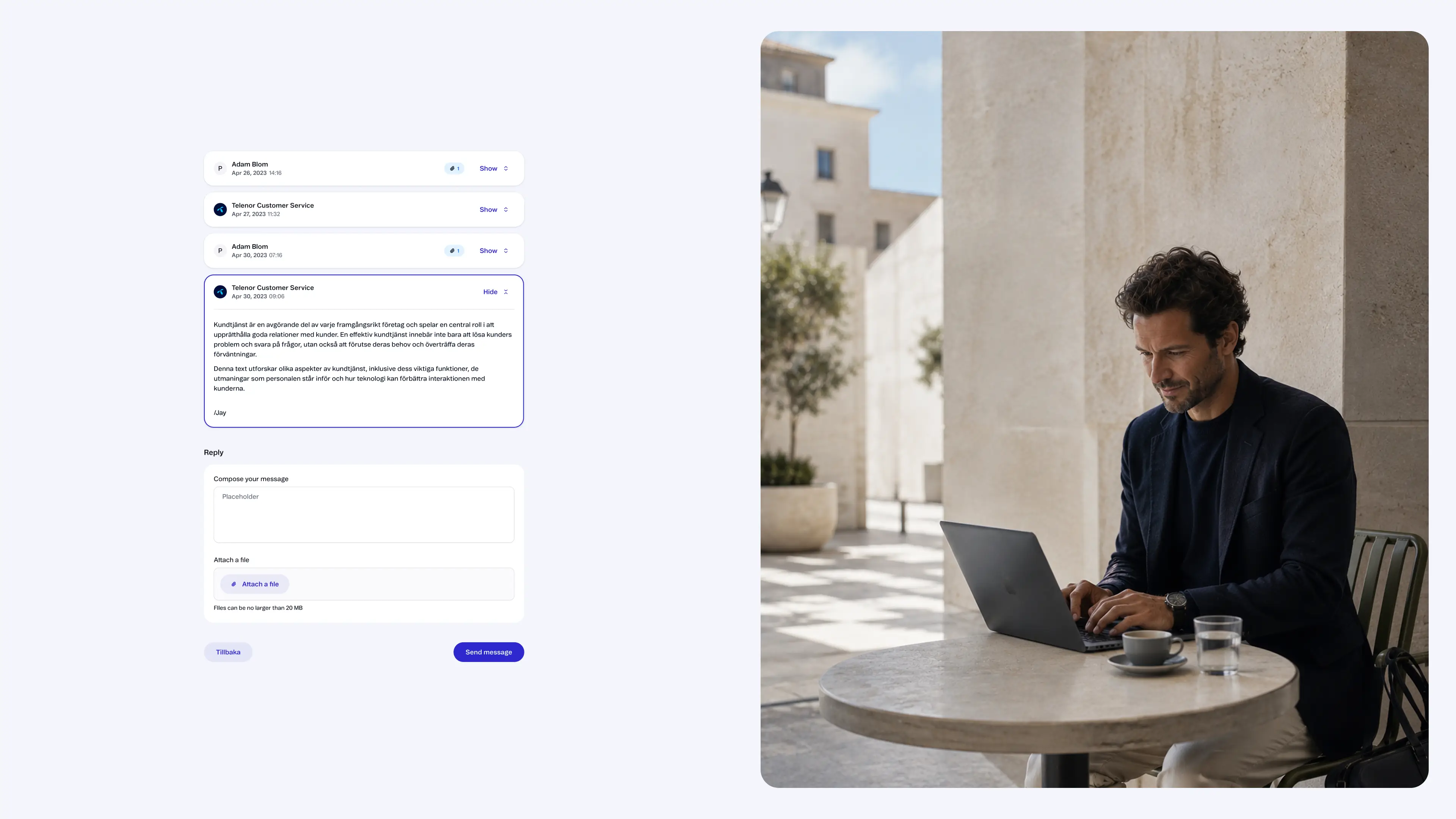 Ui and man sitting in front of computer