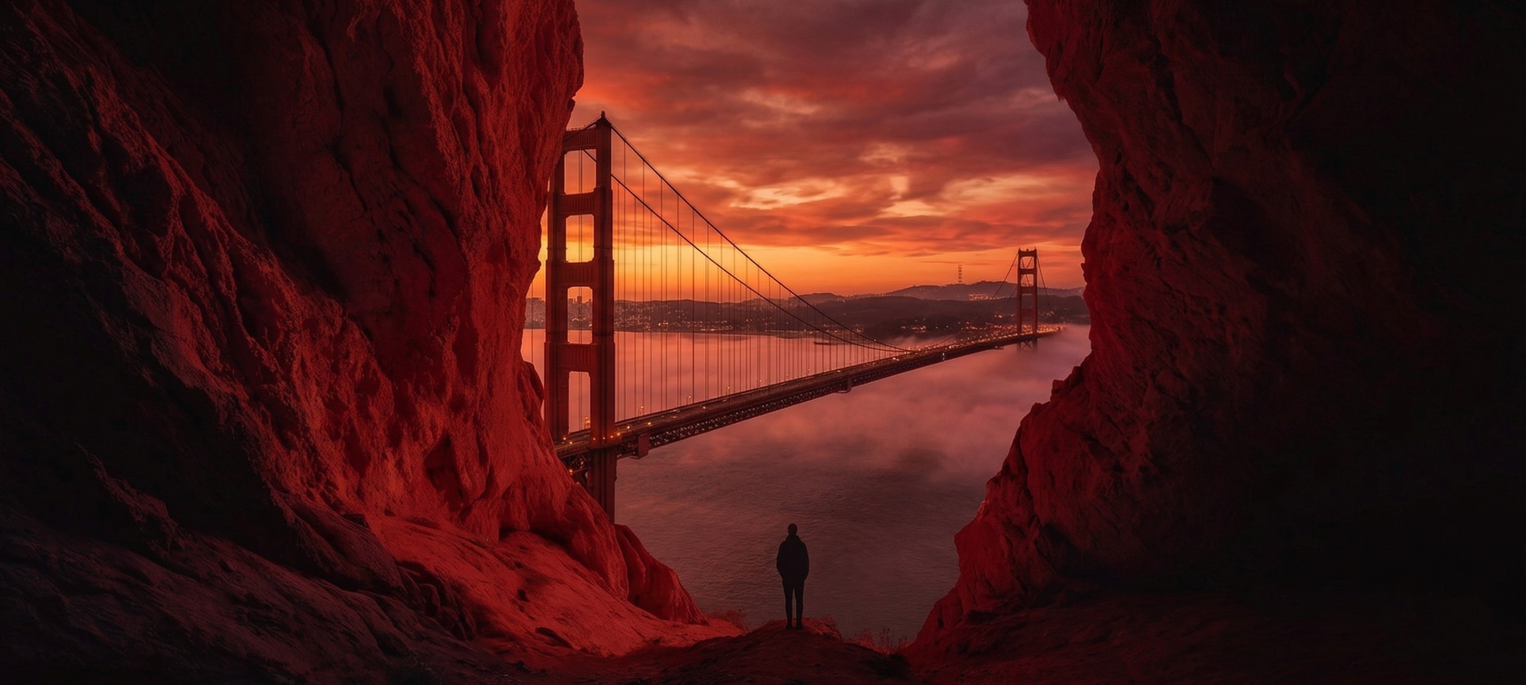 Image of a person standing with a silluotte