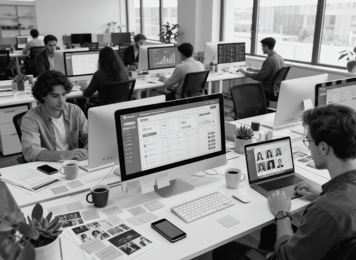 Employee working on their laptop