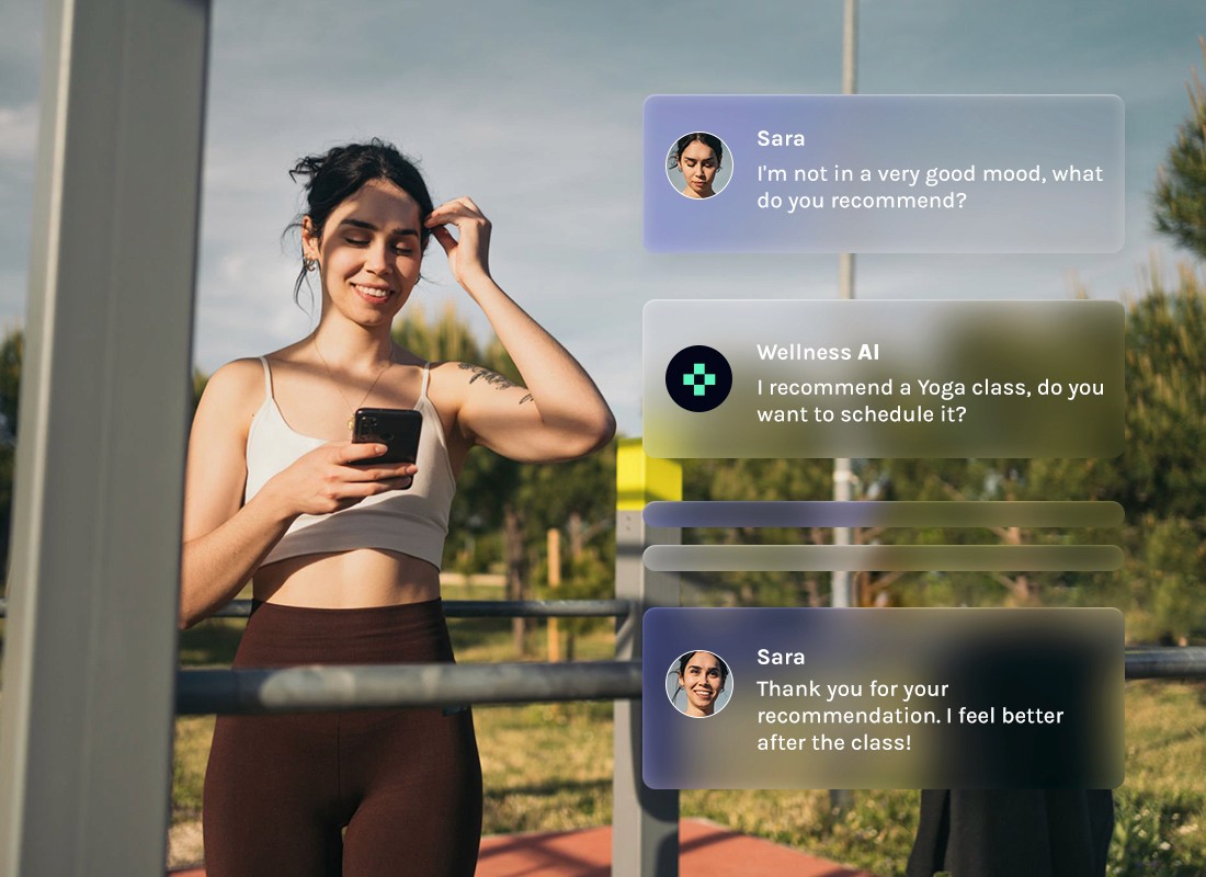 woman asking for help with artificial intelligence