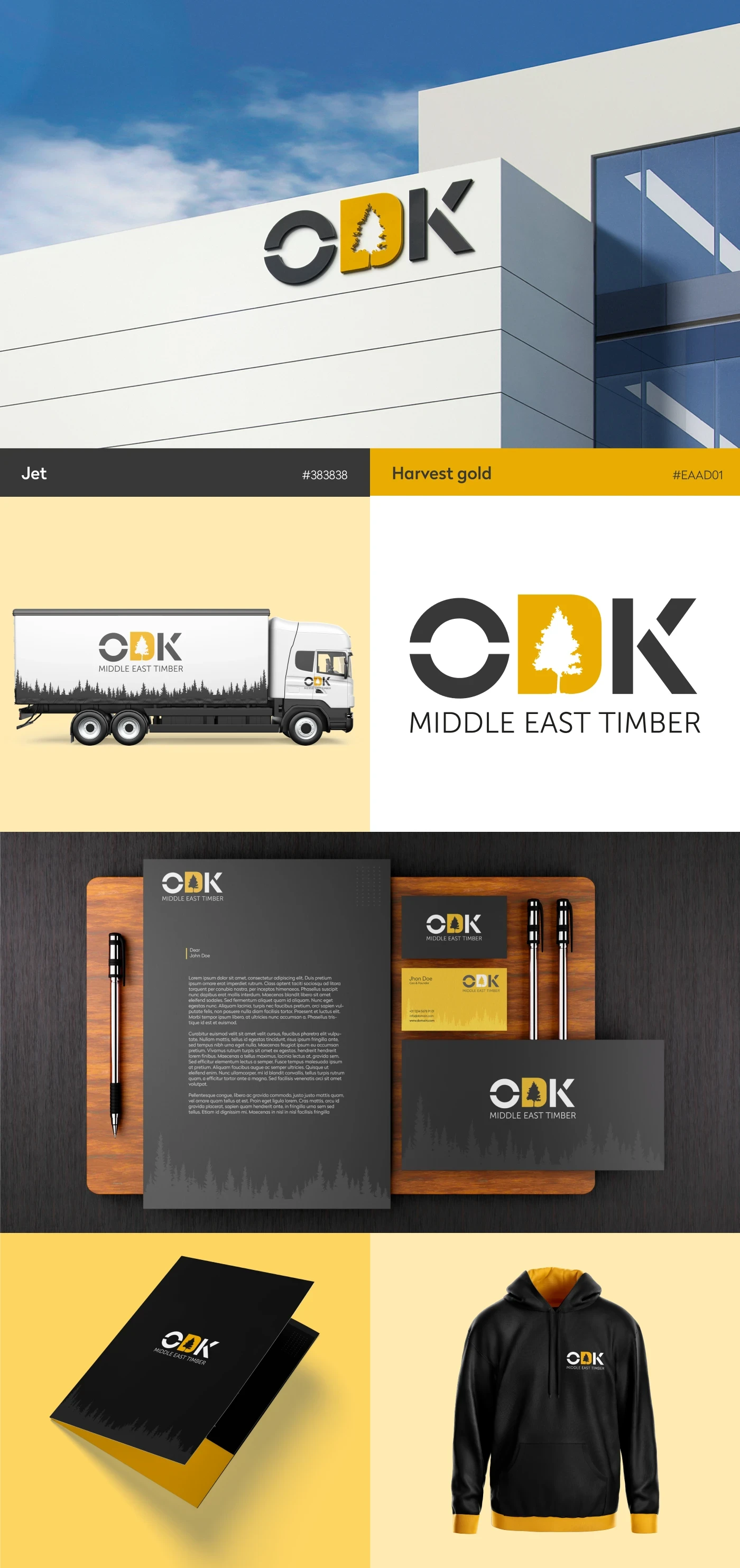 ODK Middle East Timber Logo Design