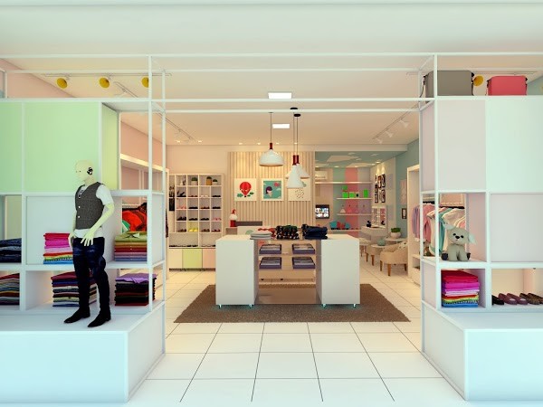 Decoração de loja infantil pequena