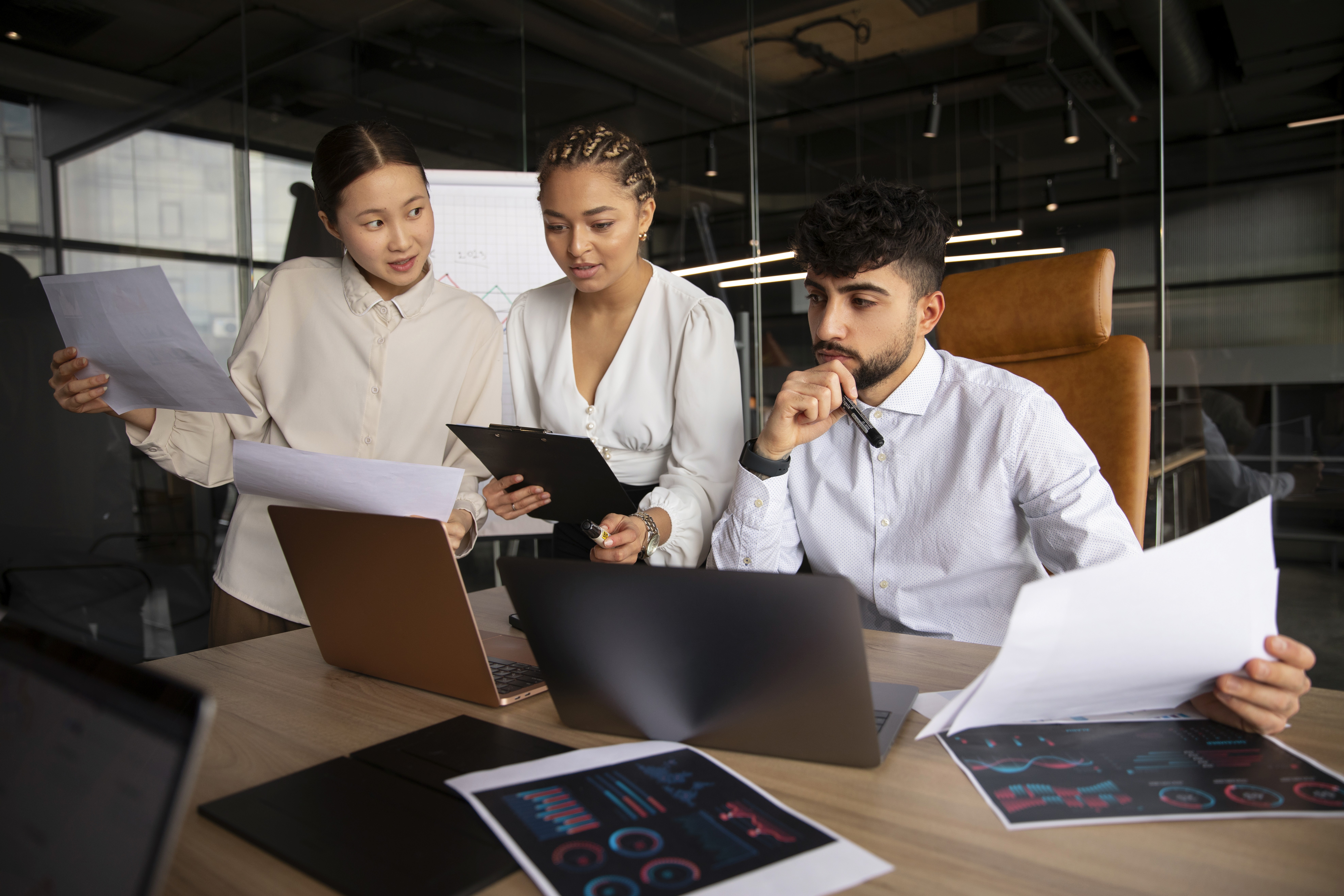 group of people in presentation