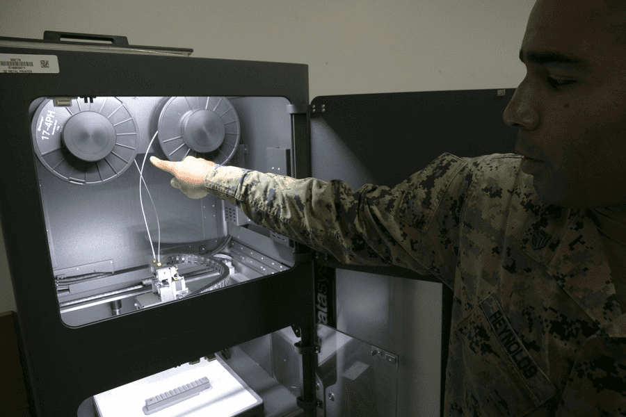 Markforged Metal X 3D printer at Camp Kinser in Okinawa, Japan