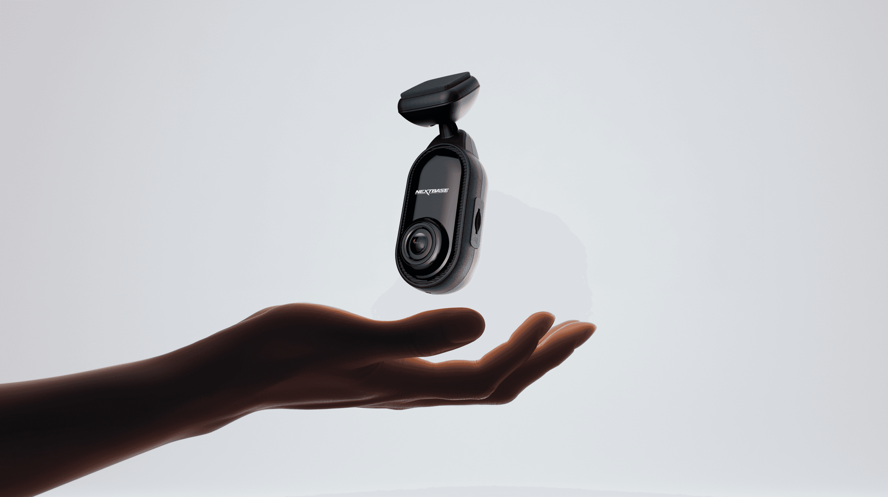 Close-up portrait of person in VR headset with digital display glitch effect