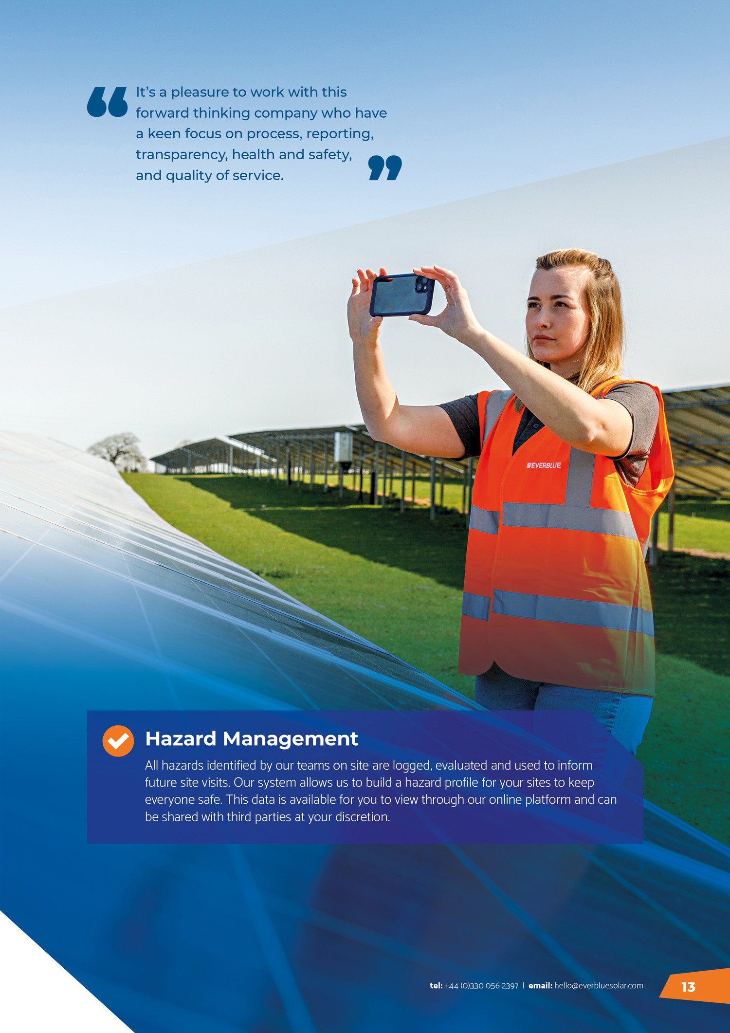 Everblue solar corporate brochure design