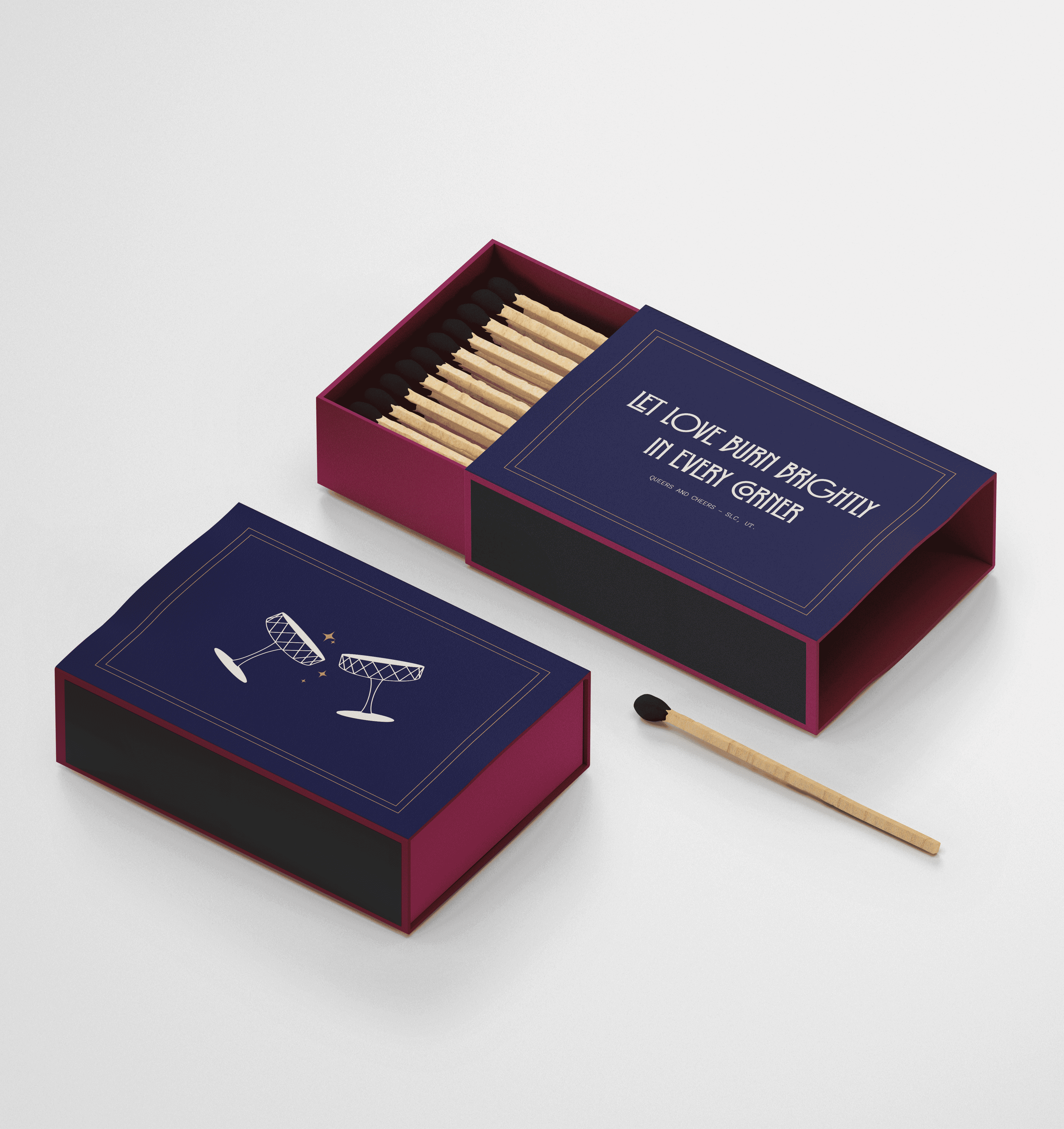 Queers and Cheers matchbox