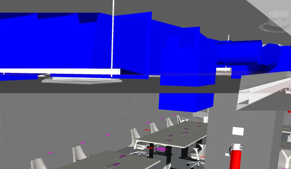 Checking the access for the VAV Box in the grid ceiling, image