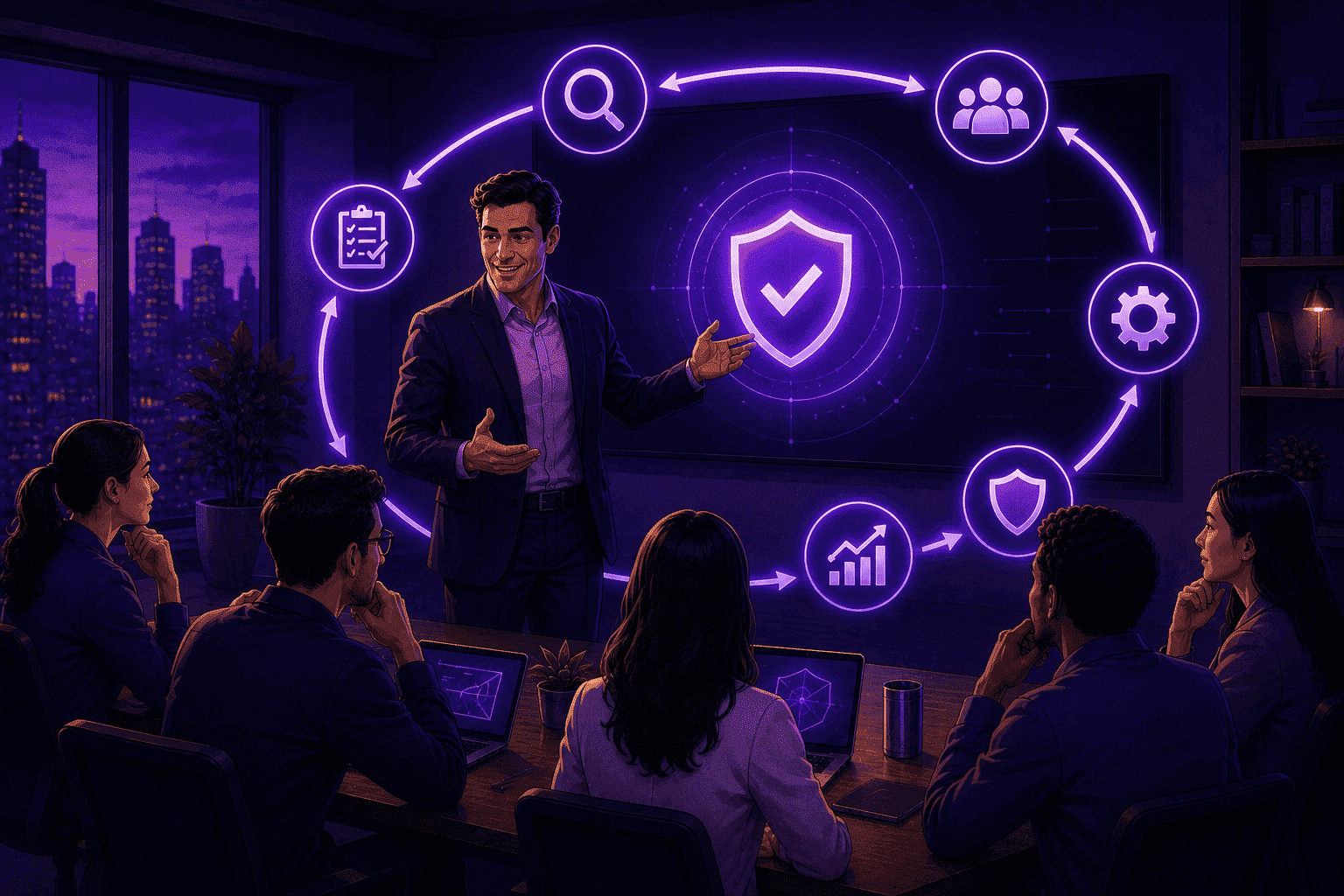 Comparison between traditional office compliance and modern remote compliance, highlighting the shift to cloud collaboration and distributed work environments.