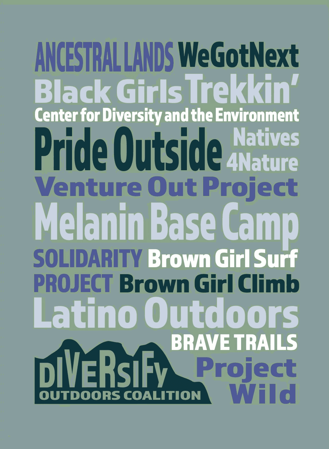 Diversify the Outdoors Campaign Ideation, 2022 (created with Illustrator)