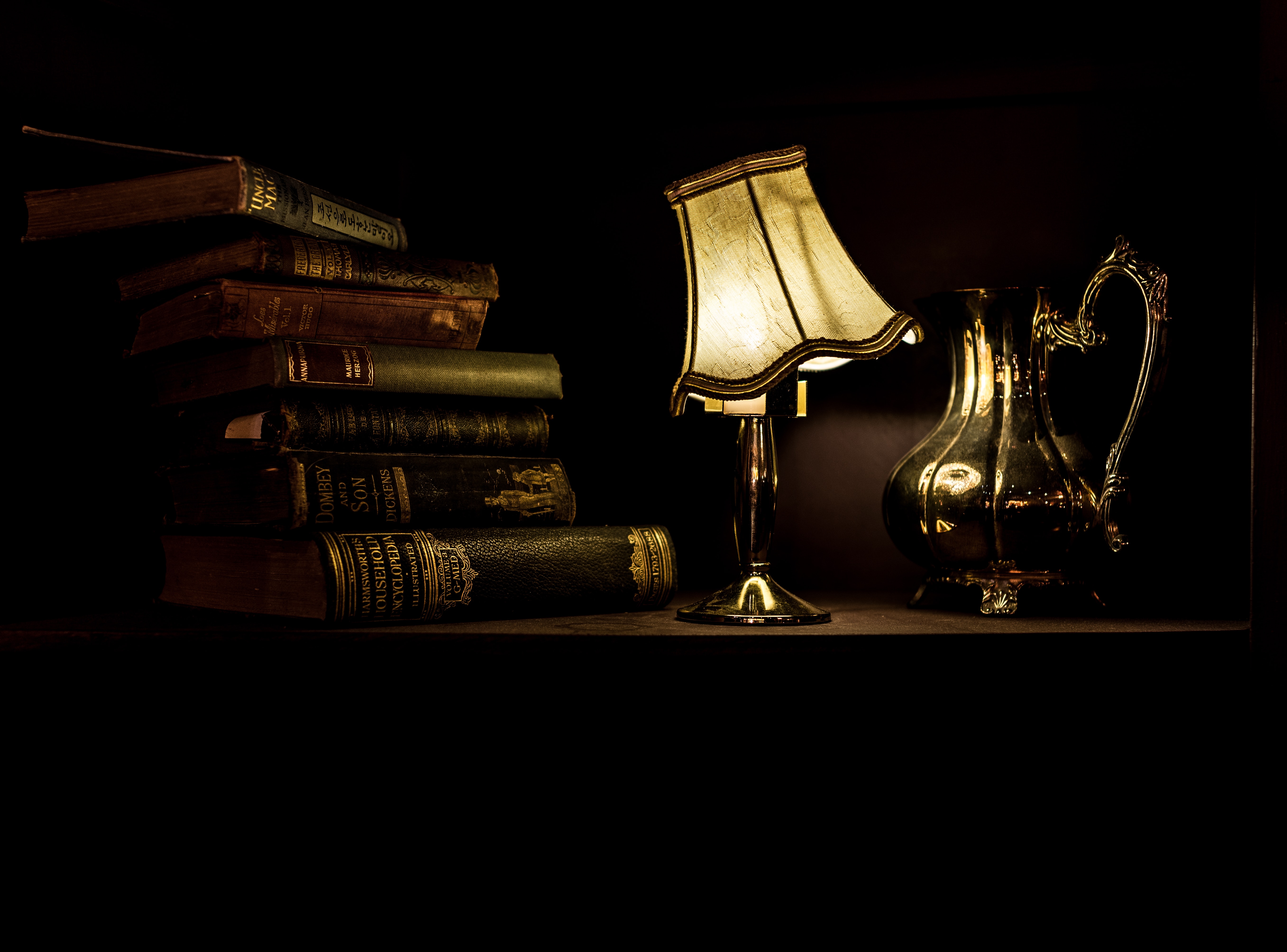 Dark Academia Library Desk