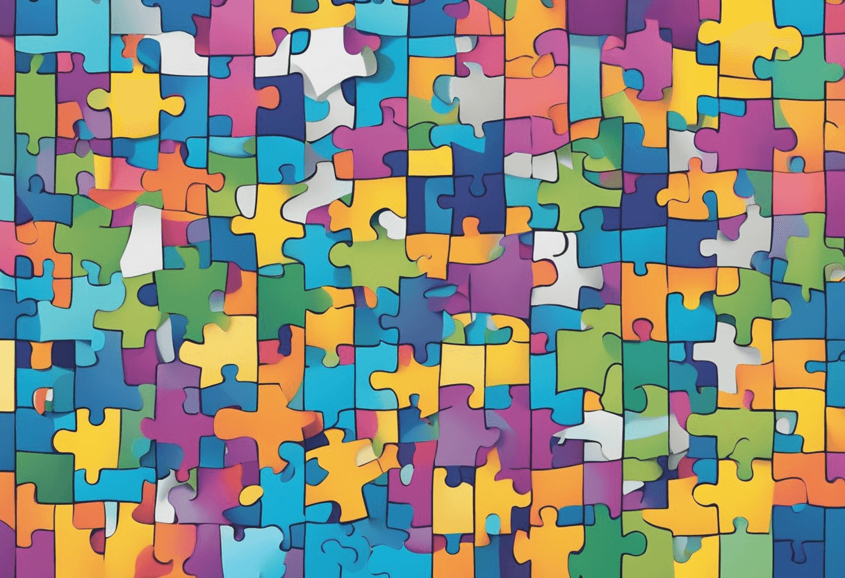 A colorful mosaic of puzzle pieces coming together to form the words "Employer Branding: Key to Attracting and Retaining Top Talent.