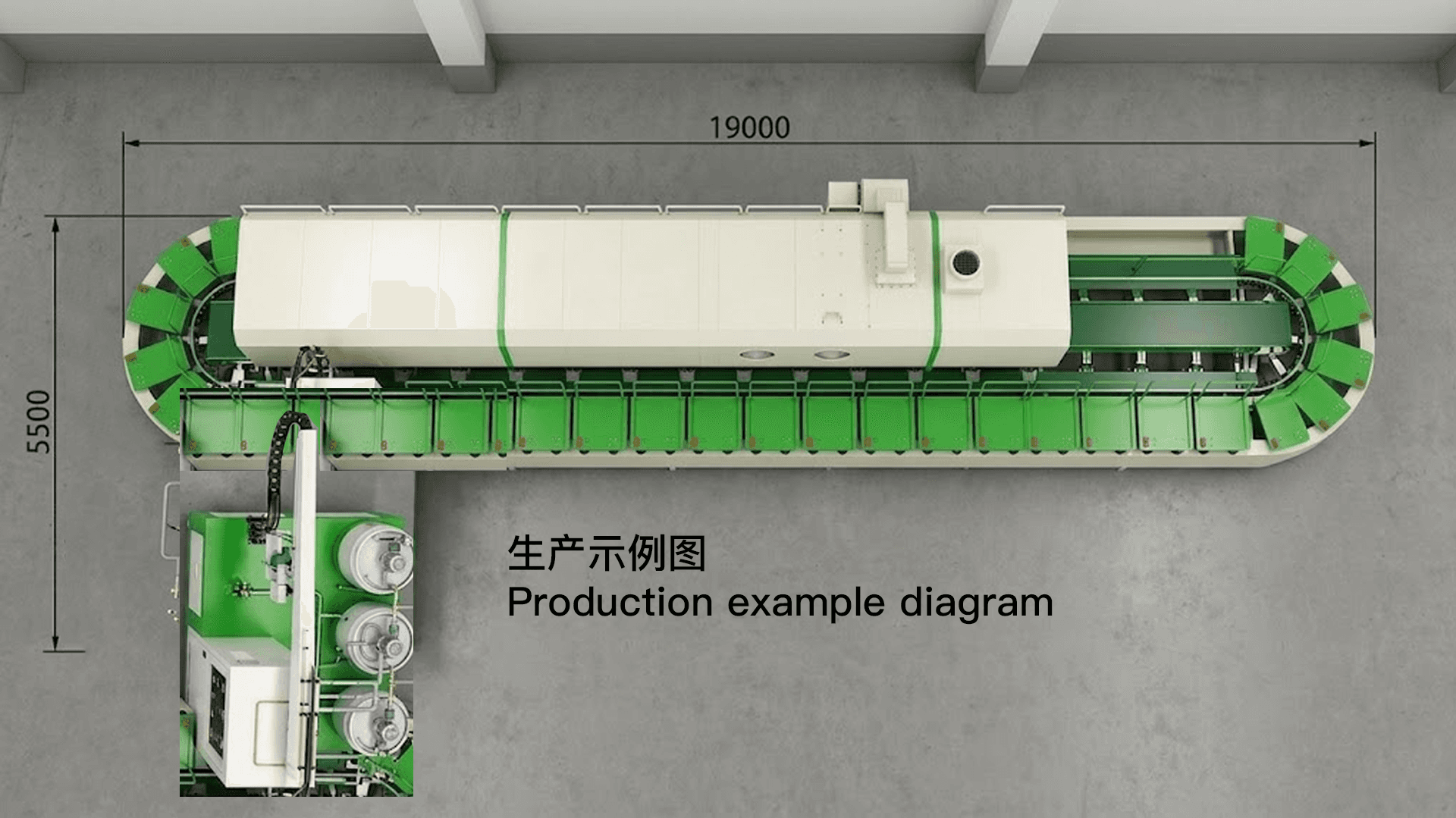 JG-805 machine dimension drawing and specifications