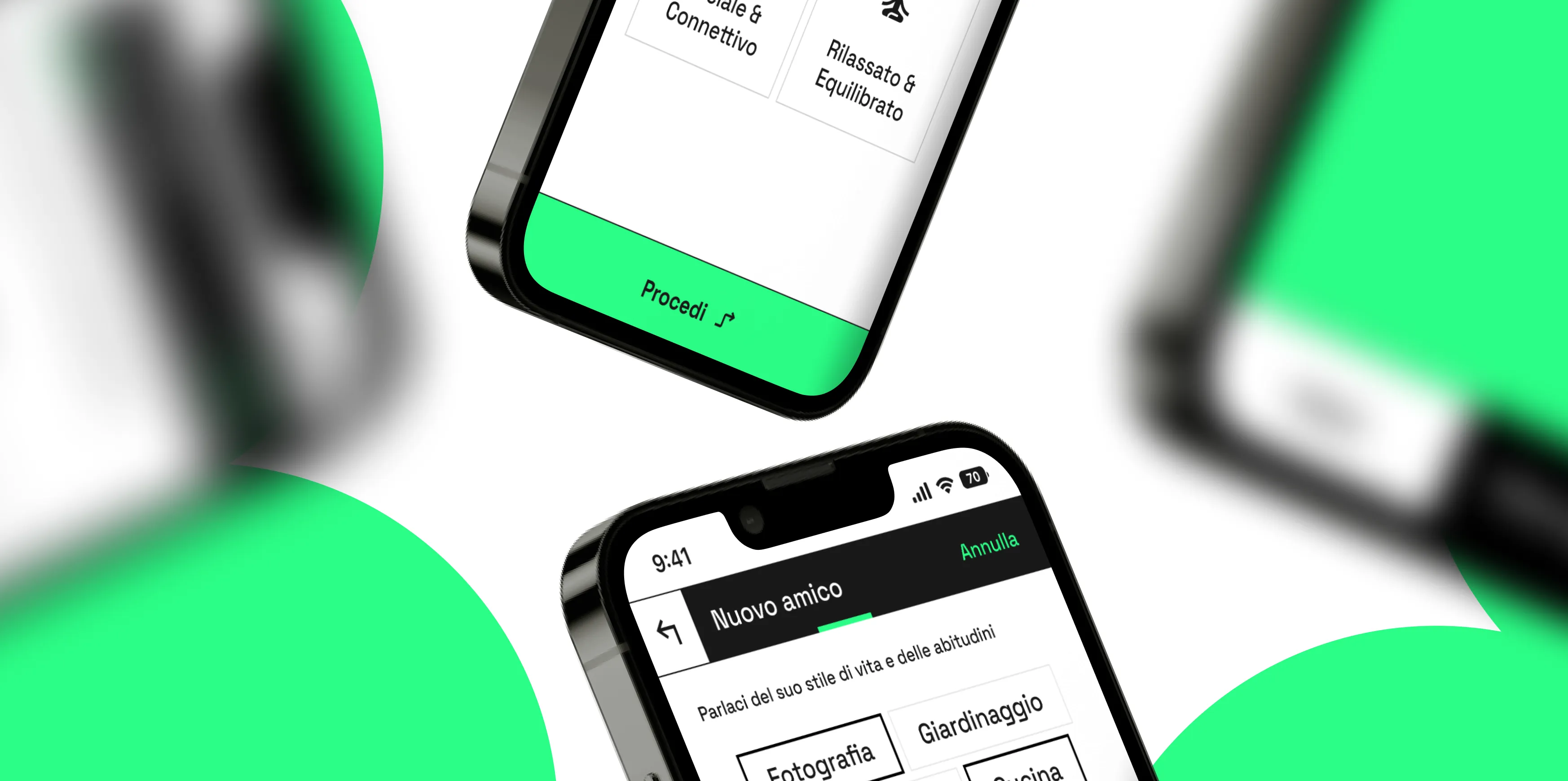Tablet showing Bloomy UI