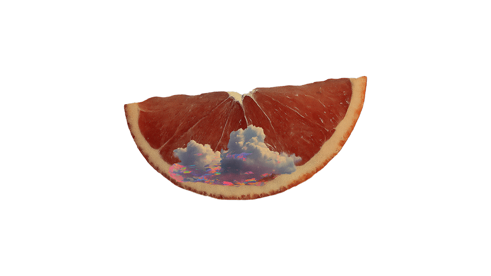 artistic orange with clouds design