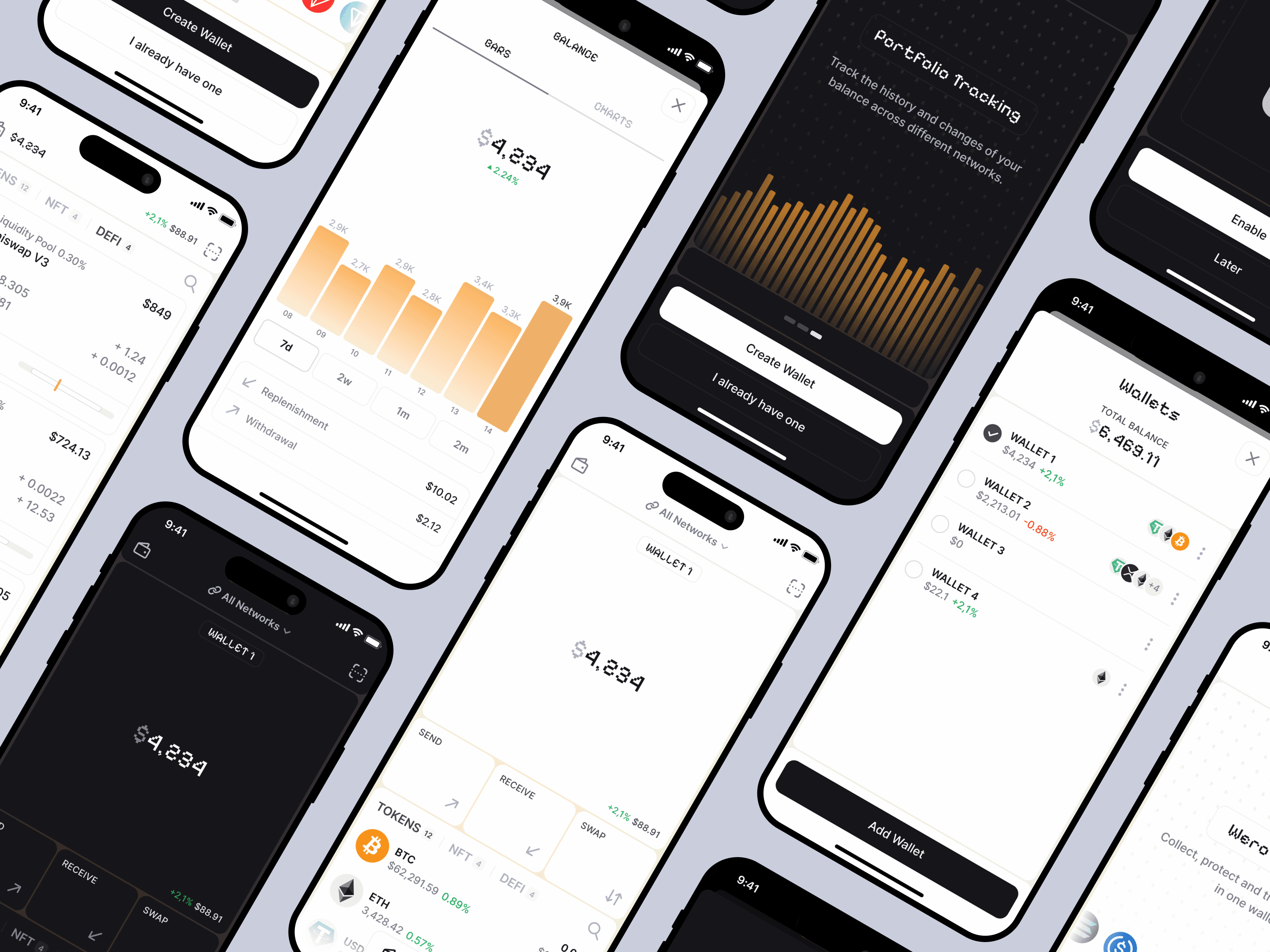 Wero wallet app UI showcasing balance and transaction screens